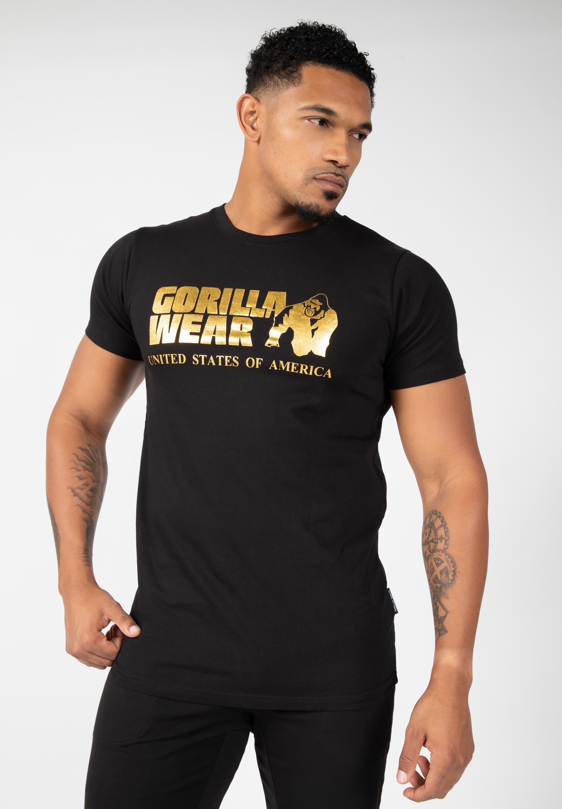 Gorilla Wear Classic T-Shirt, black/gold Gorilla Wear