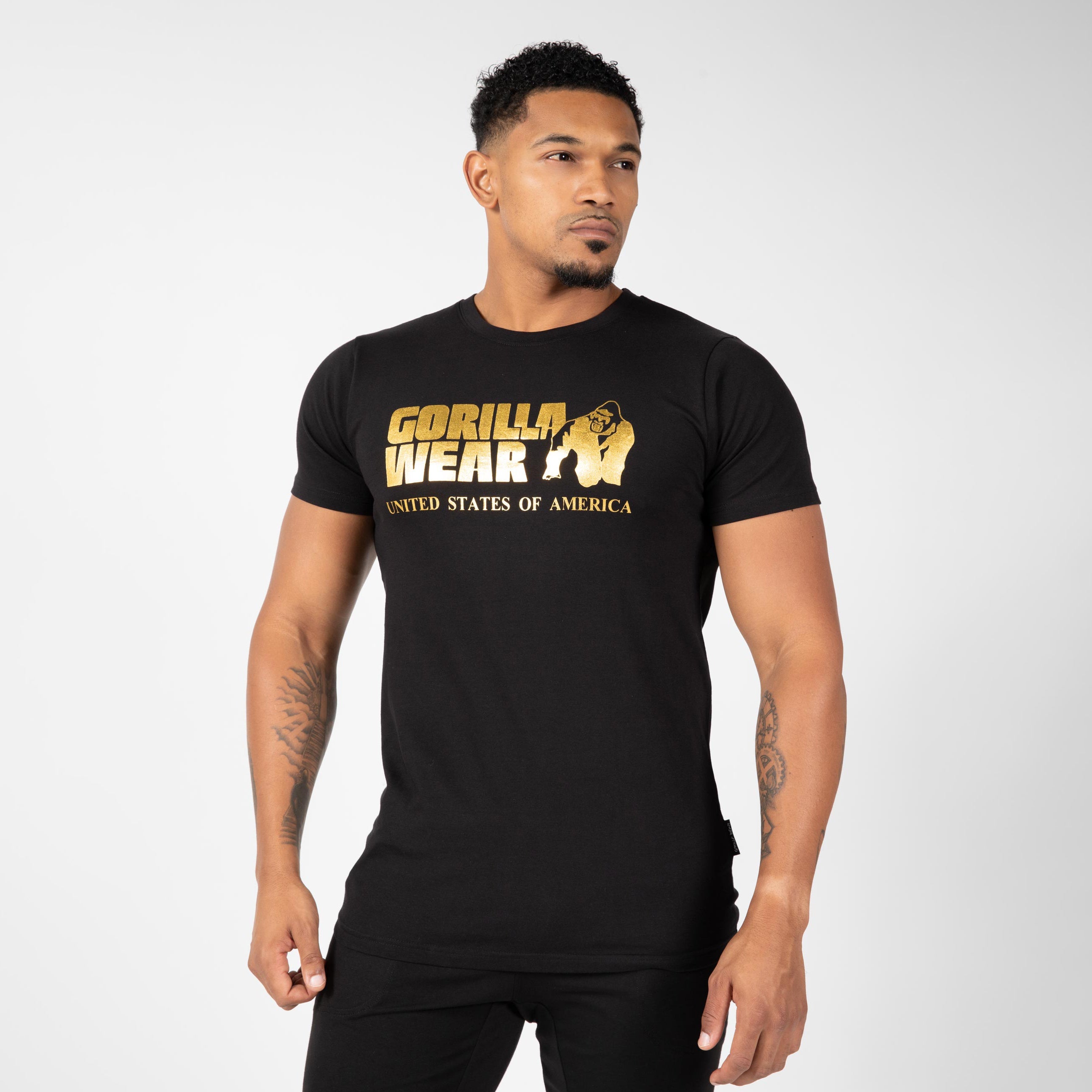 Gorilla Wear Classic T-Shirt, black/gold Gorilla Wear