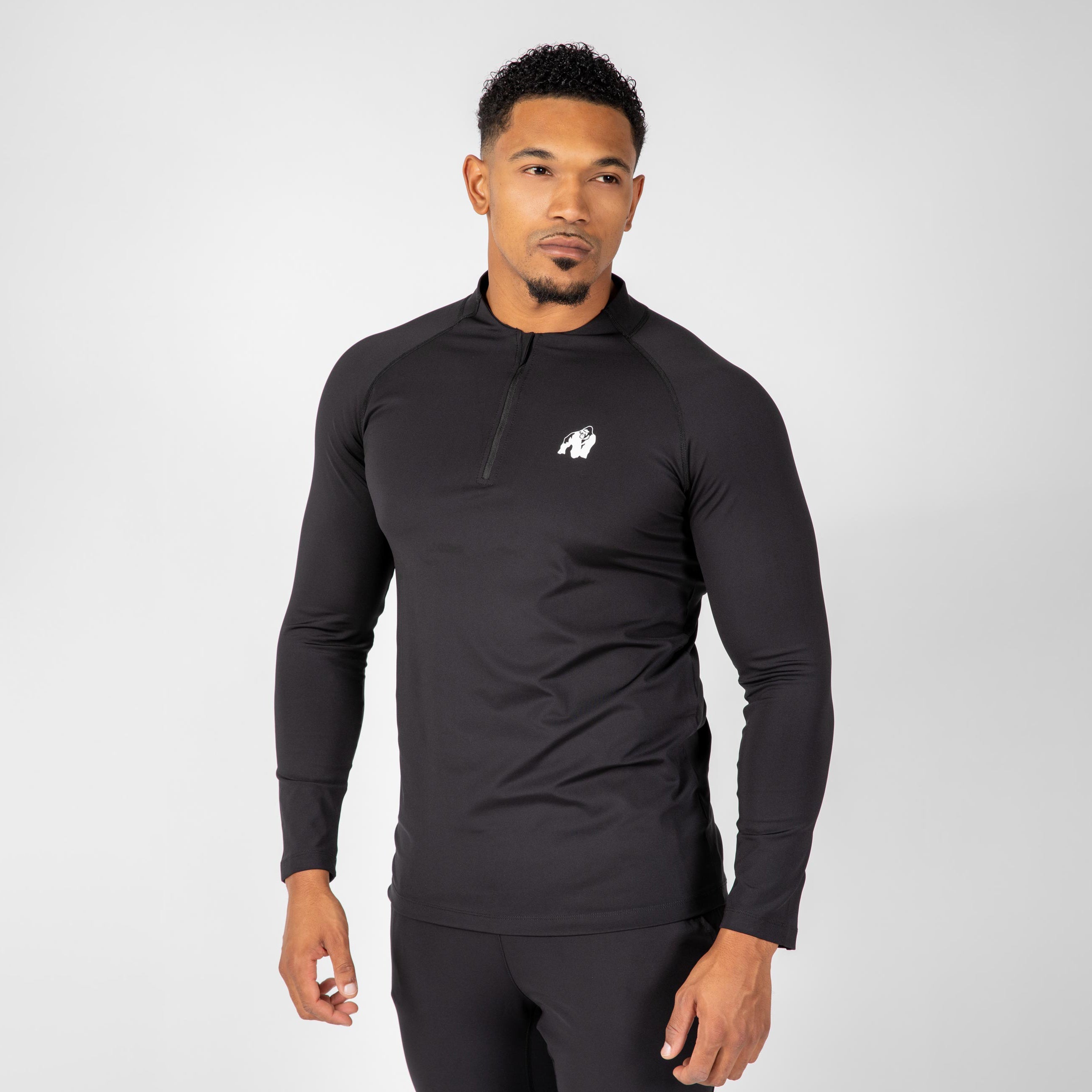 Gorilla Wear Hamilton Hybrid Long Sleeve, black Gorilla Wear