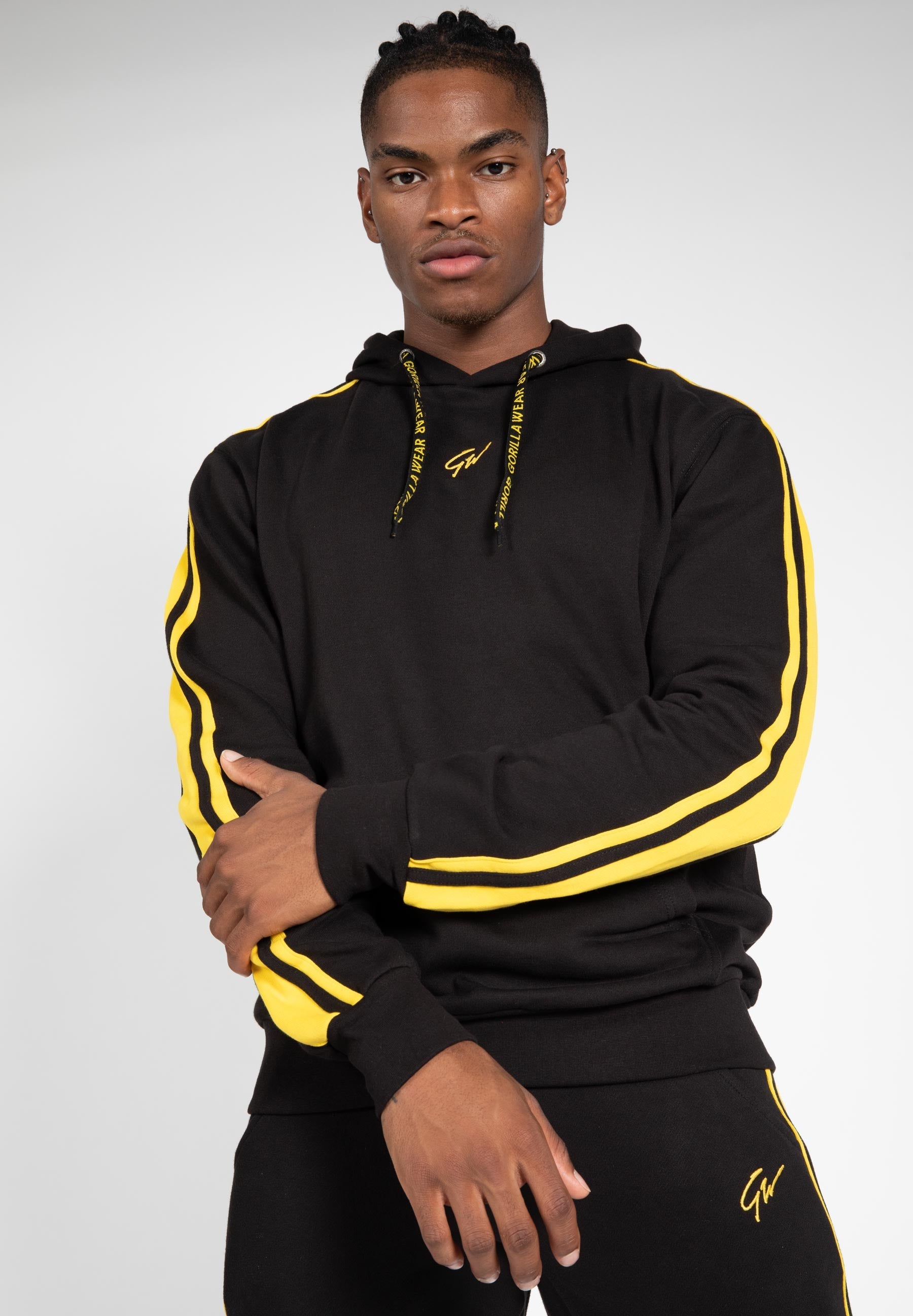 Gorilla Wear Banks Oversized Hoodie, black/yellow Gorilla Wear