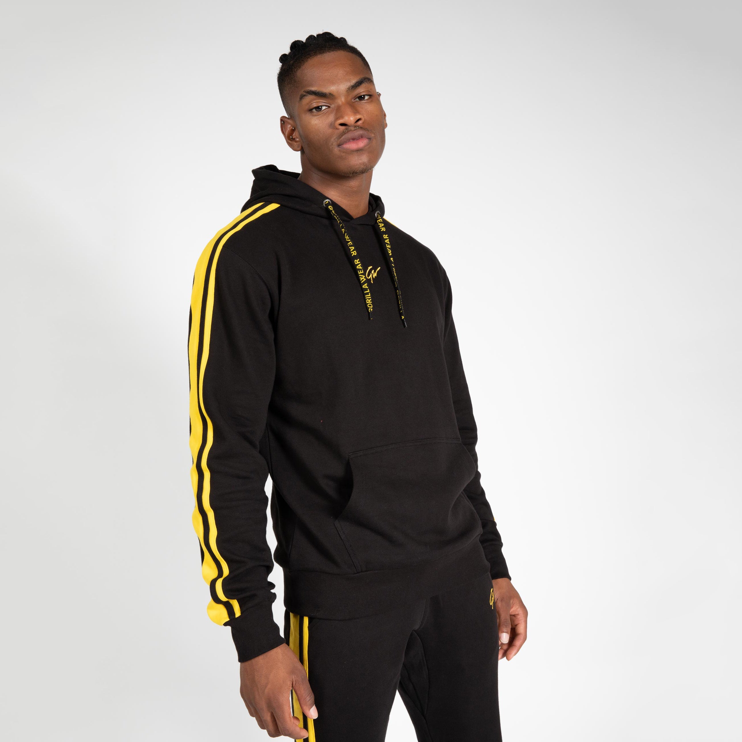 Gorilla Wear Banks Oversized Hoodie, black/yellow Gorilla Wear