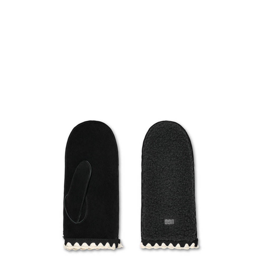 UGG UGGfluff Scalloped Mitten – Dam – Black