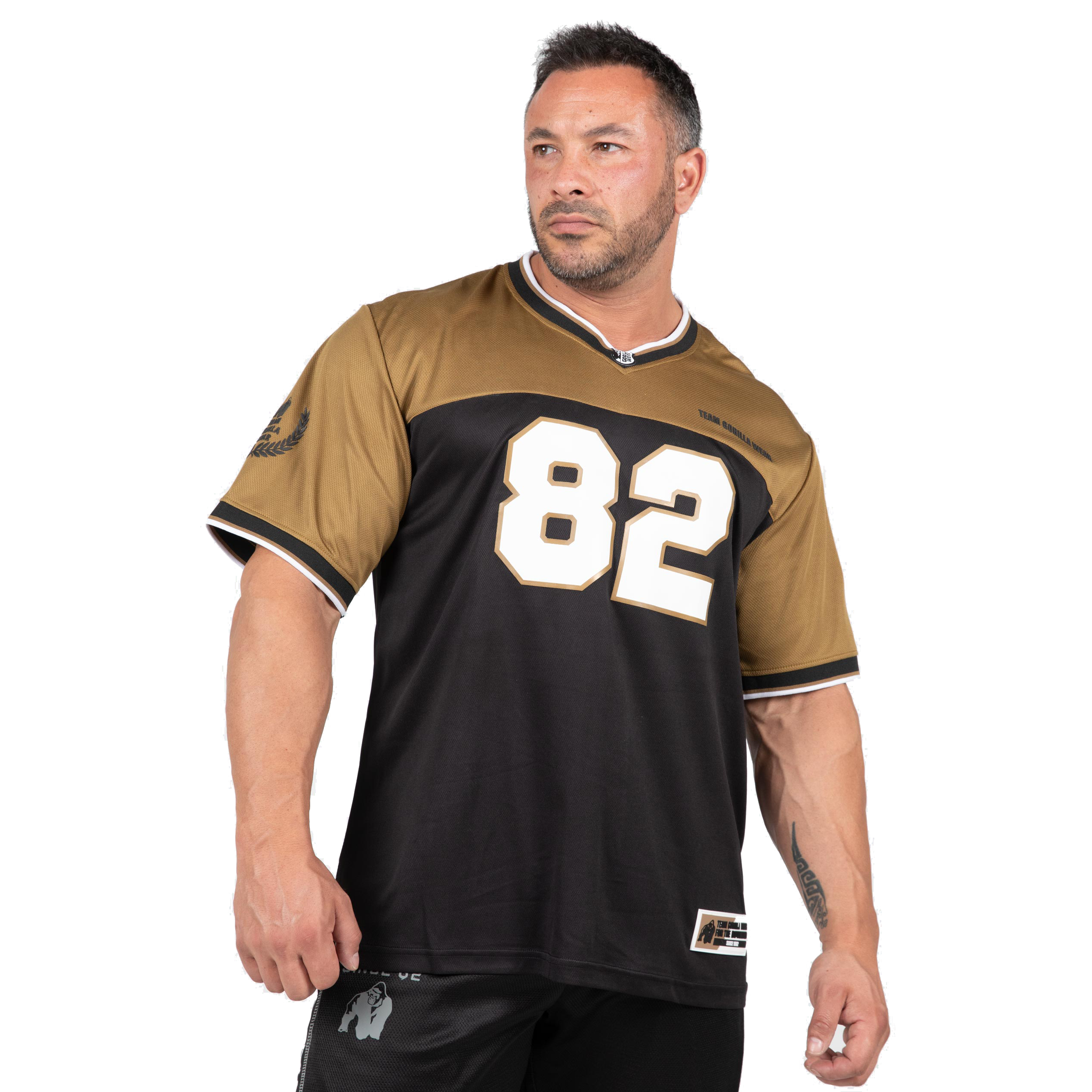 Gorilla Wear Trenton Football Jersey, black/gold Gorilla Wear