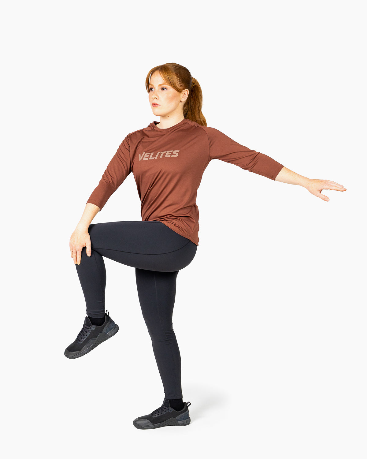 Velites 3/4 Sleeve T-Shirt Holo Chestnut