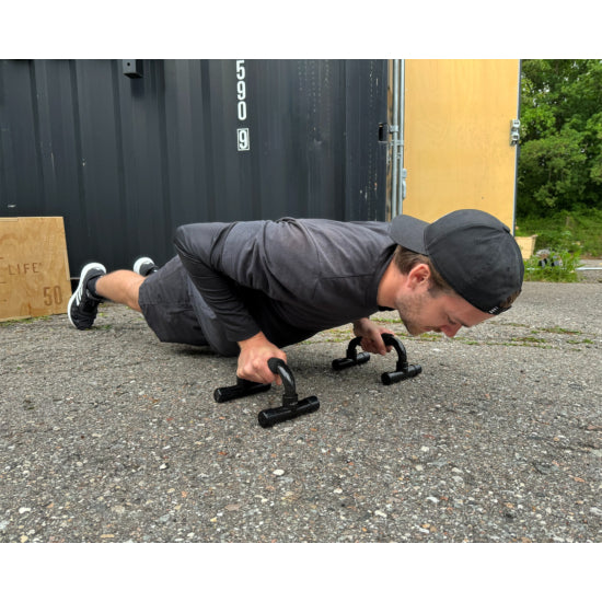 Träningspaket Hemma – Chin-Up Bar, Push-Up Bars & Ab Wheel