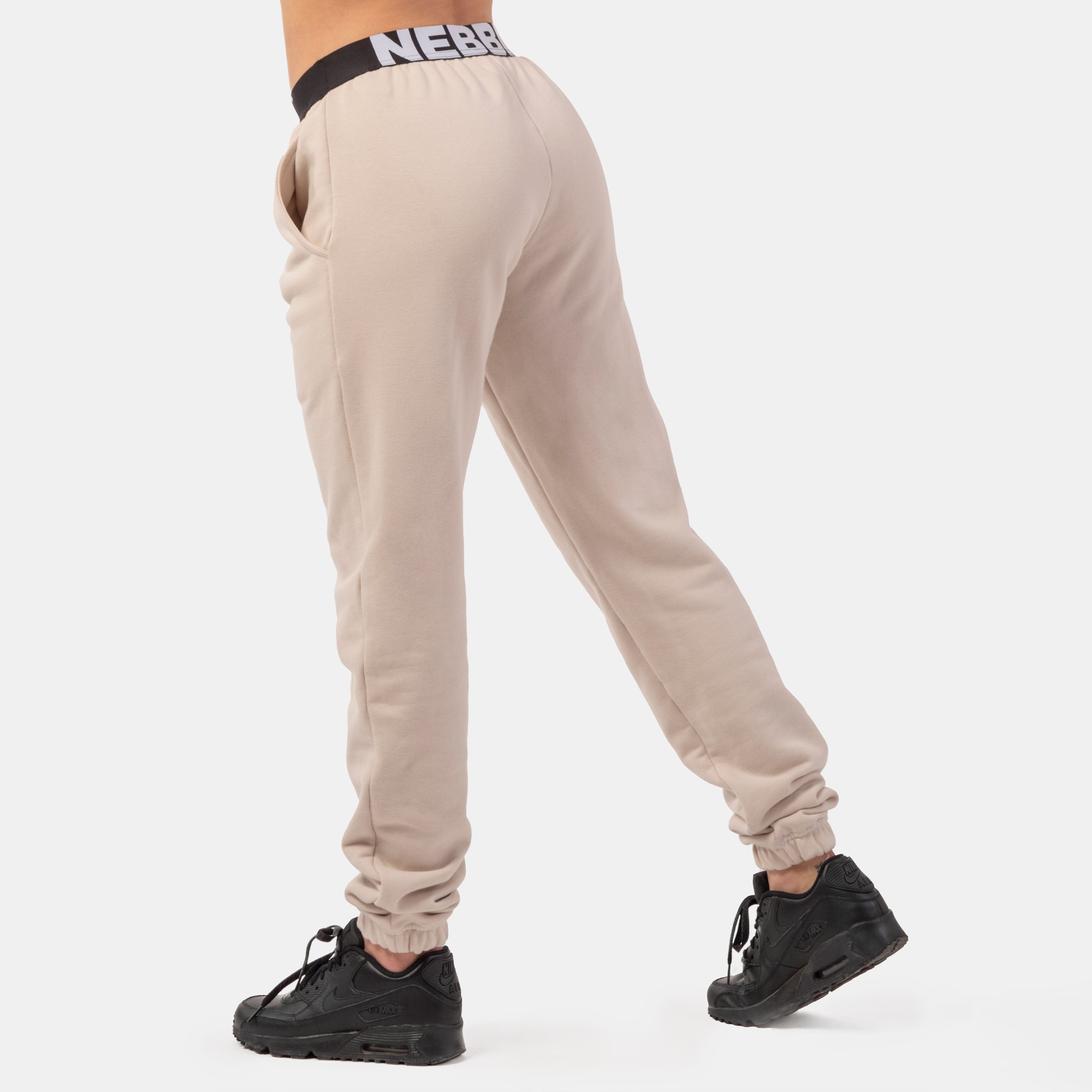 NEBBIA Iconic Mid-Waist Sweatpants, cream NEBBIA
