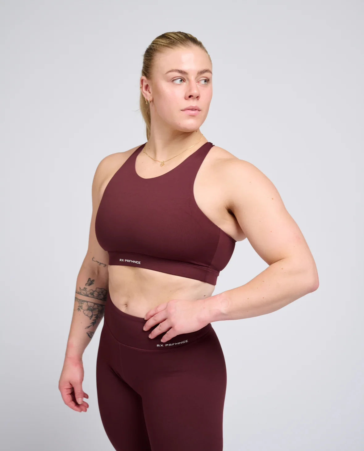 RX Performance Sport Bra Burgundy RX Performance
