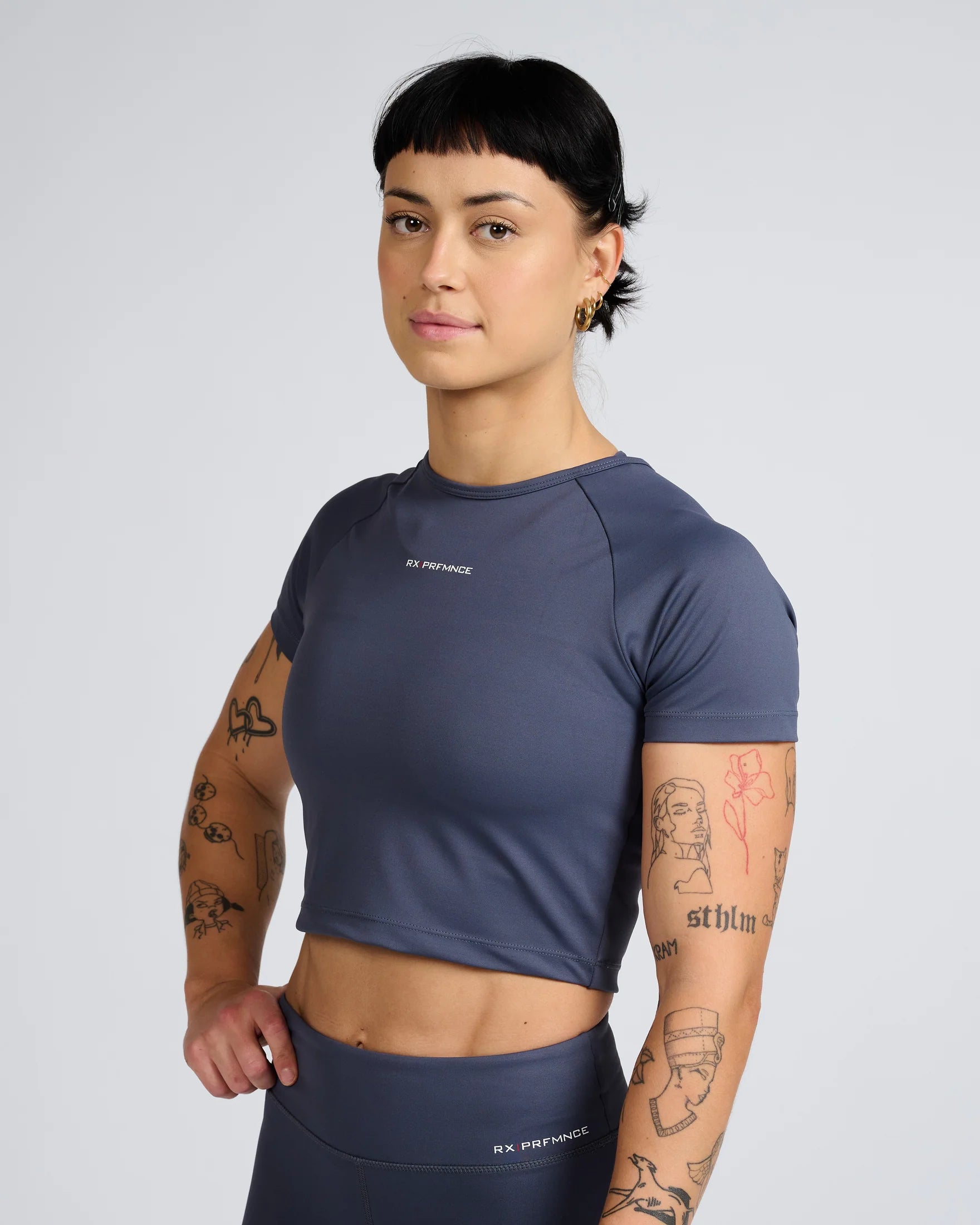 RX Performance Jackie Crop Top Deep Graphite RX Performance