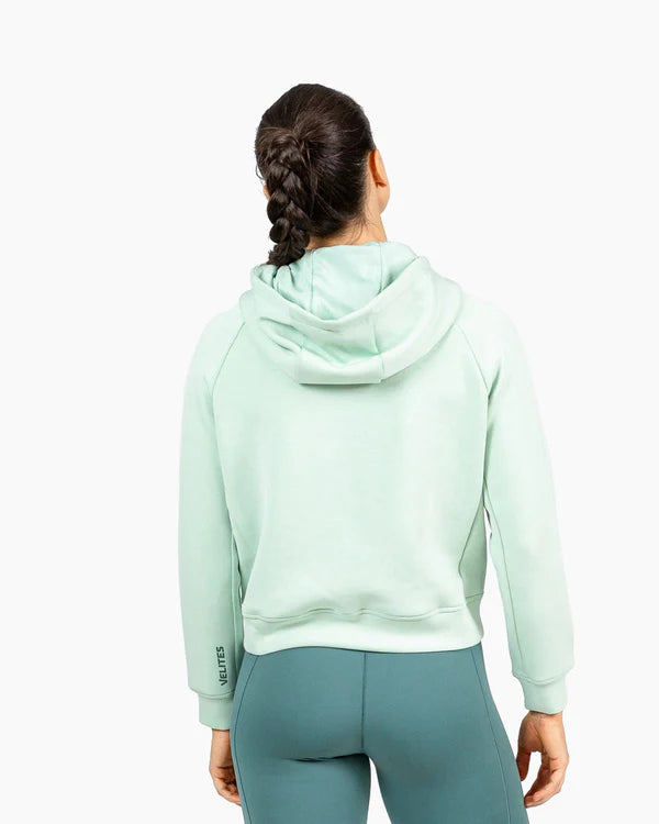 Velites Crop Hoodie Holo Mint