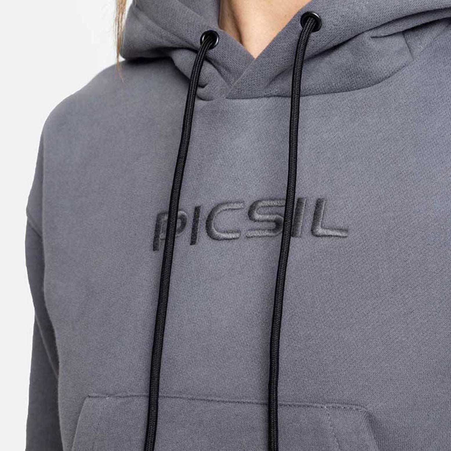 Picsil Short Hoodie with Woman Hoodie Core Grå Picsil