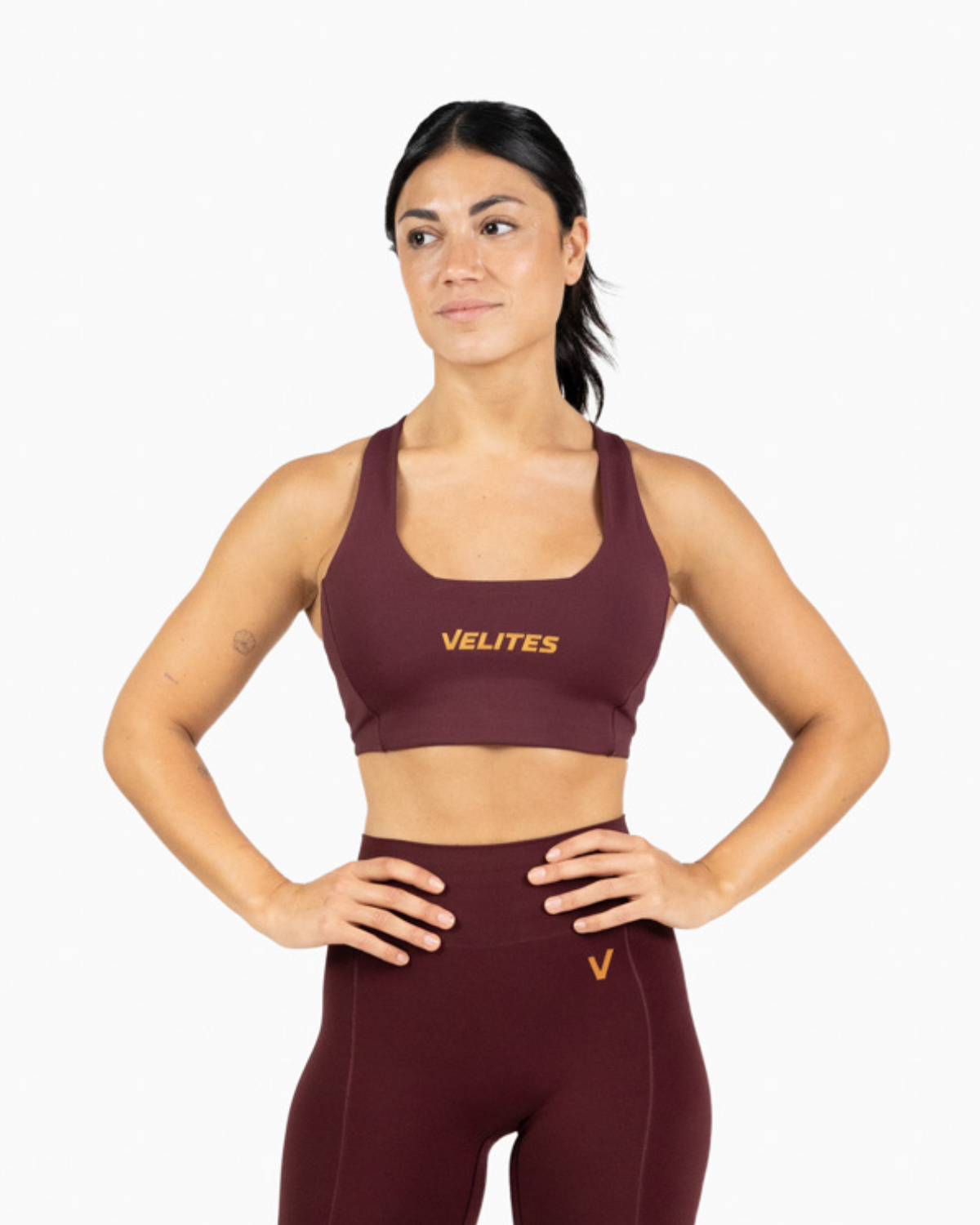 Velites Bra low neck Holo Mörkröd