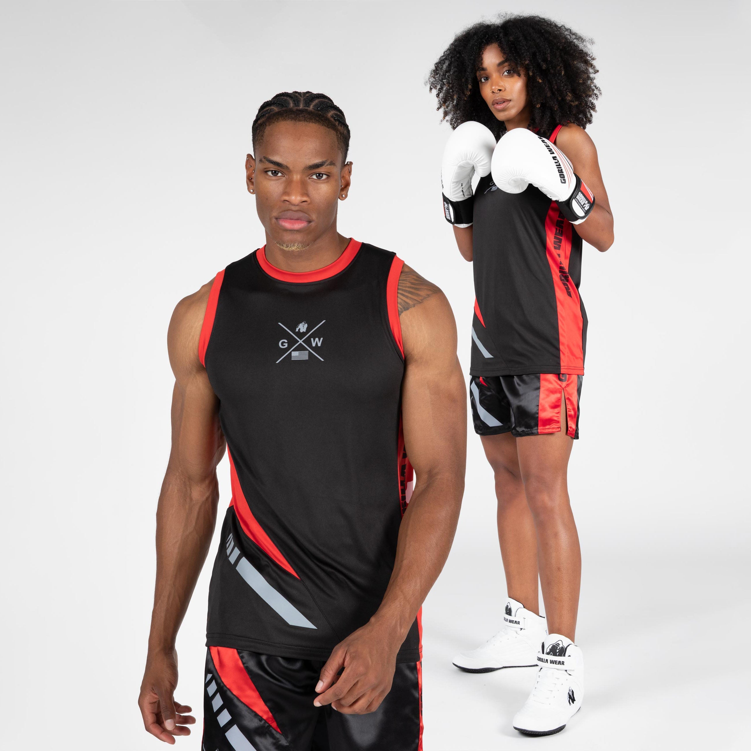 Gorilla Wear Hornell Tank Top, black/red Gorilla Wear