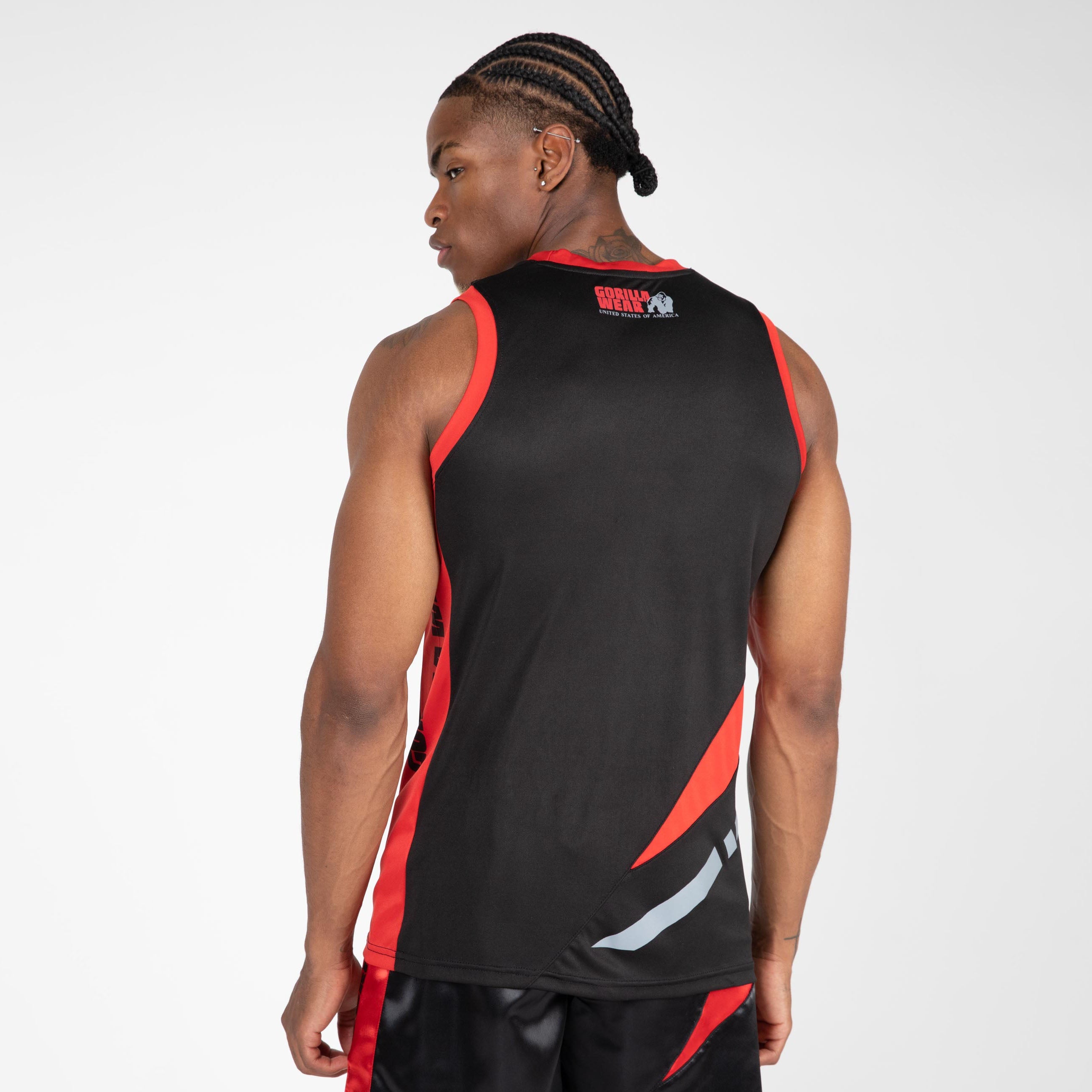 Gorilla Wear Hornell Tank Top, black/red Gorilla Wear
