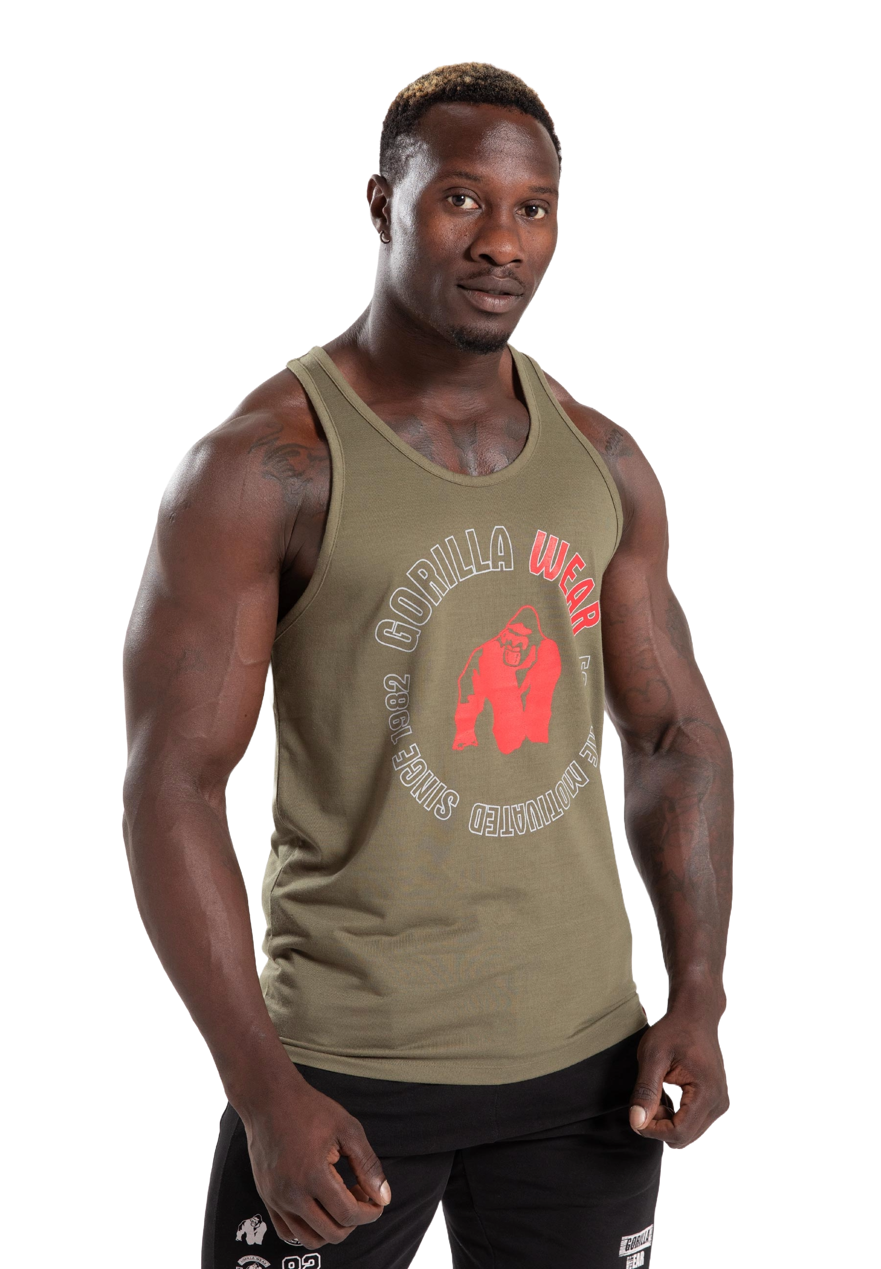 Gorilla Wear Lafayette Racerback Tank Top, army green Gorilla Wear