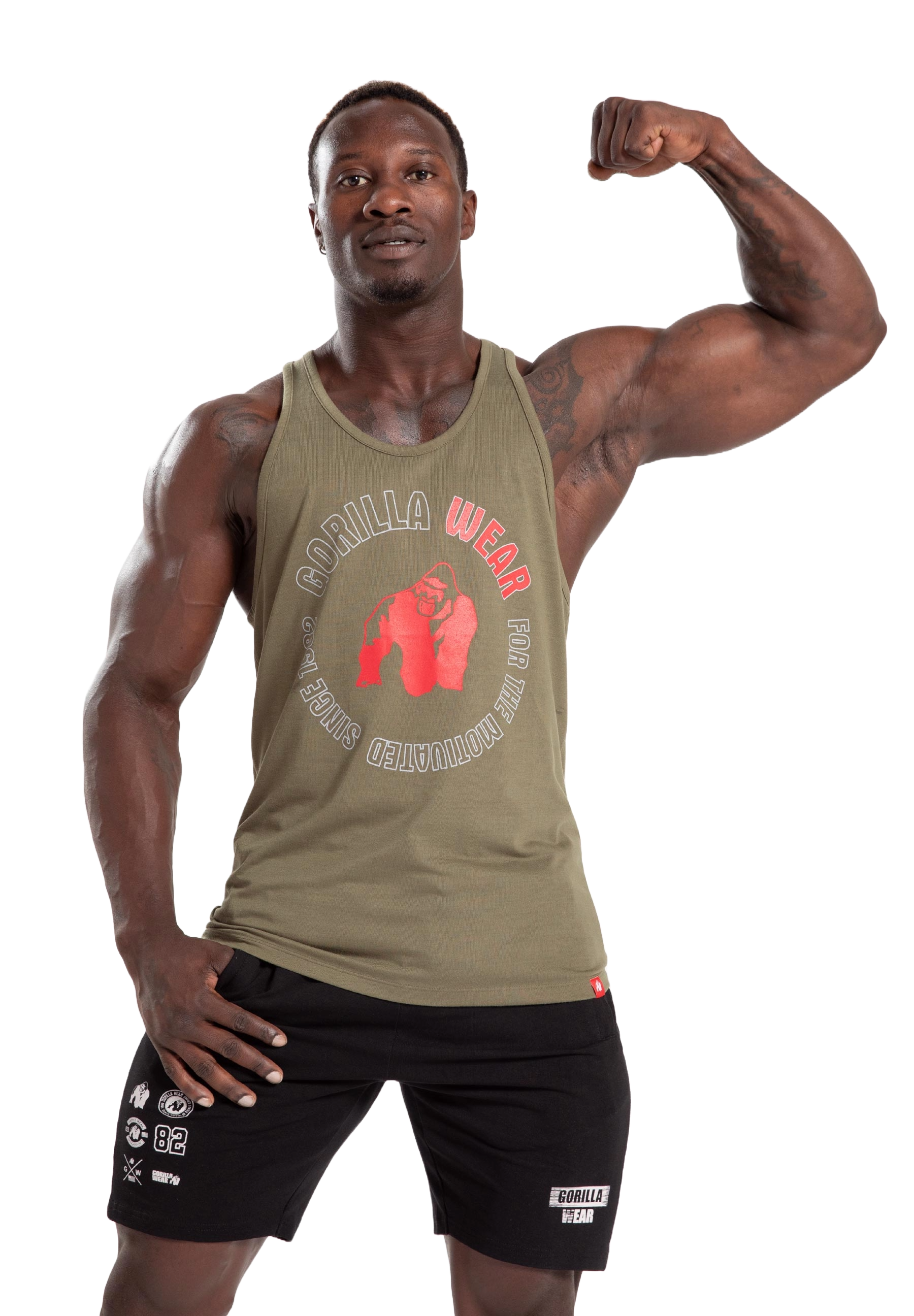Gorilla Wear Lafayette Racerback Tank Top, army green Gorilla Wear