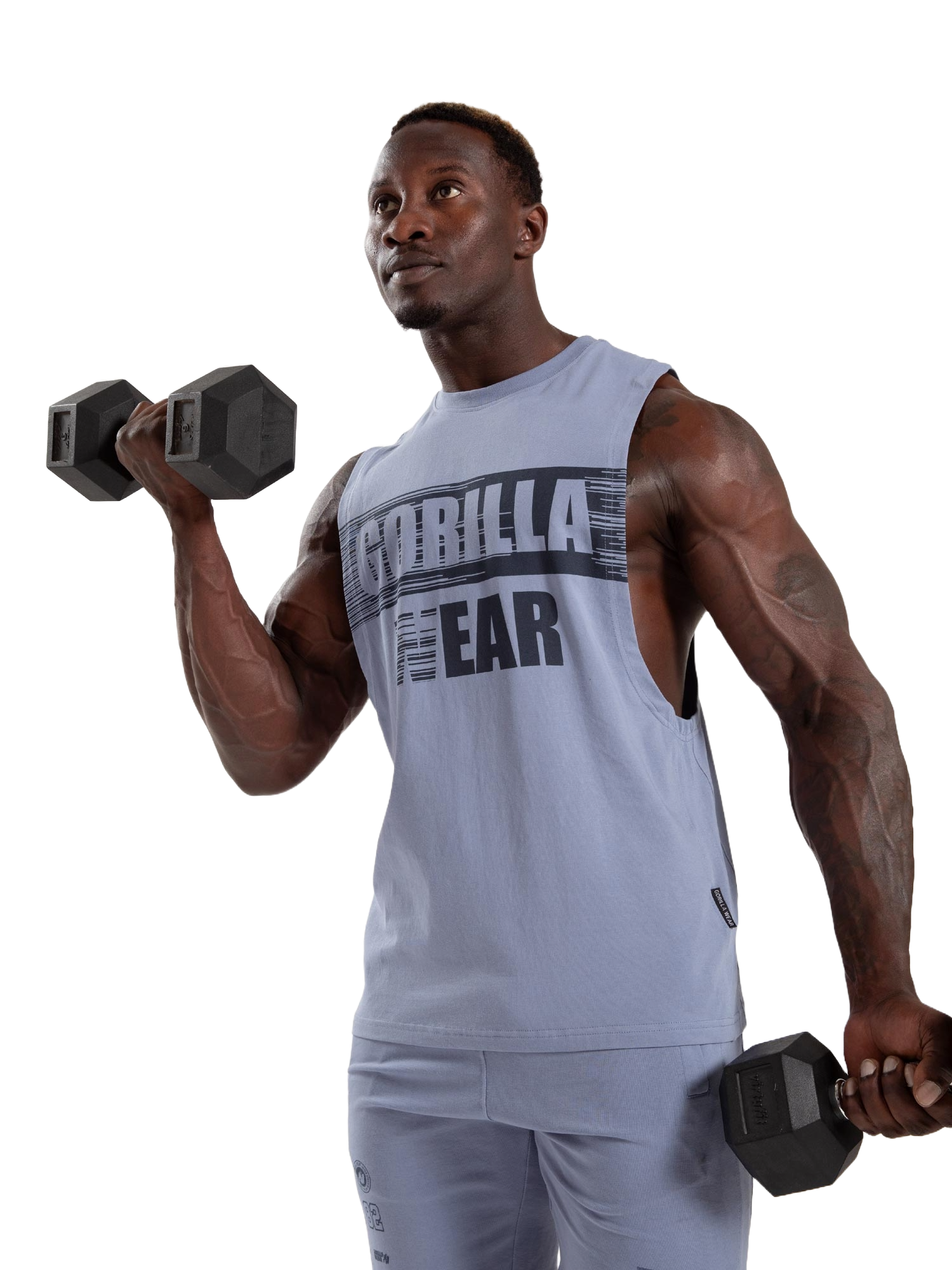 Gorilla Wear Lopez Drop Armhole Tank Top, stonewash blue Gorilla Wear
