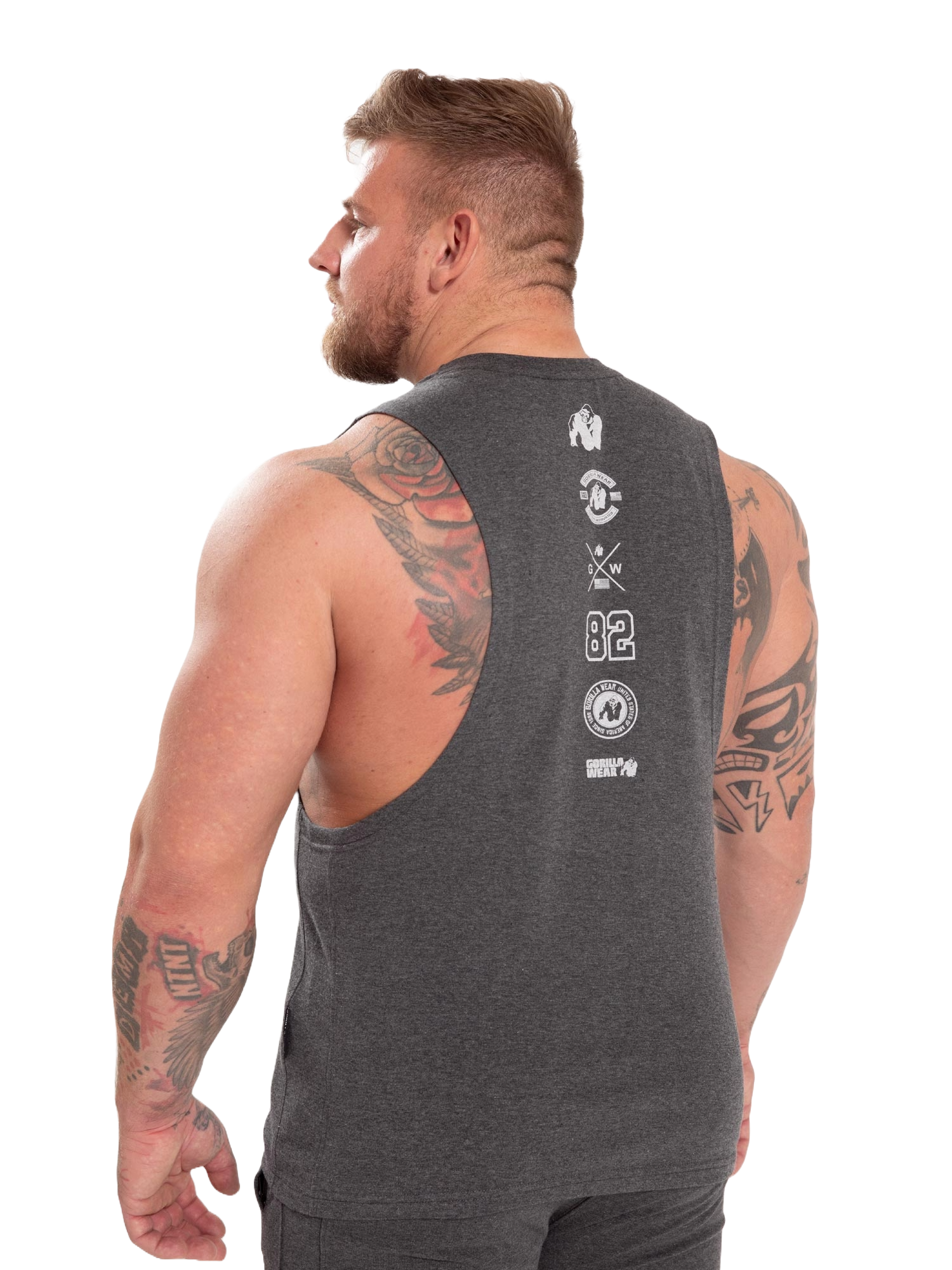 Gorilla Wear Lopez Drop Armhole Tank Top, dark grey melange Gorilla Wear