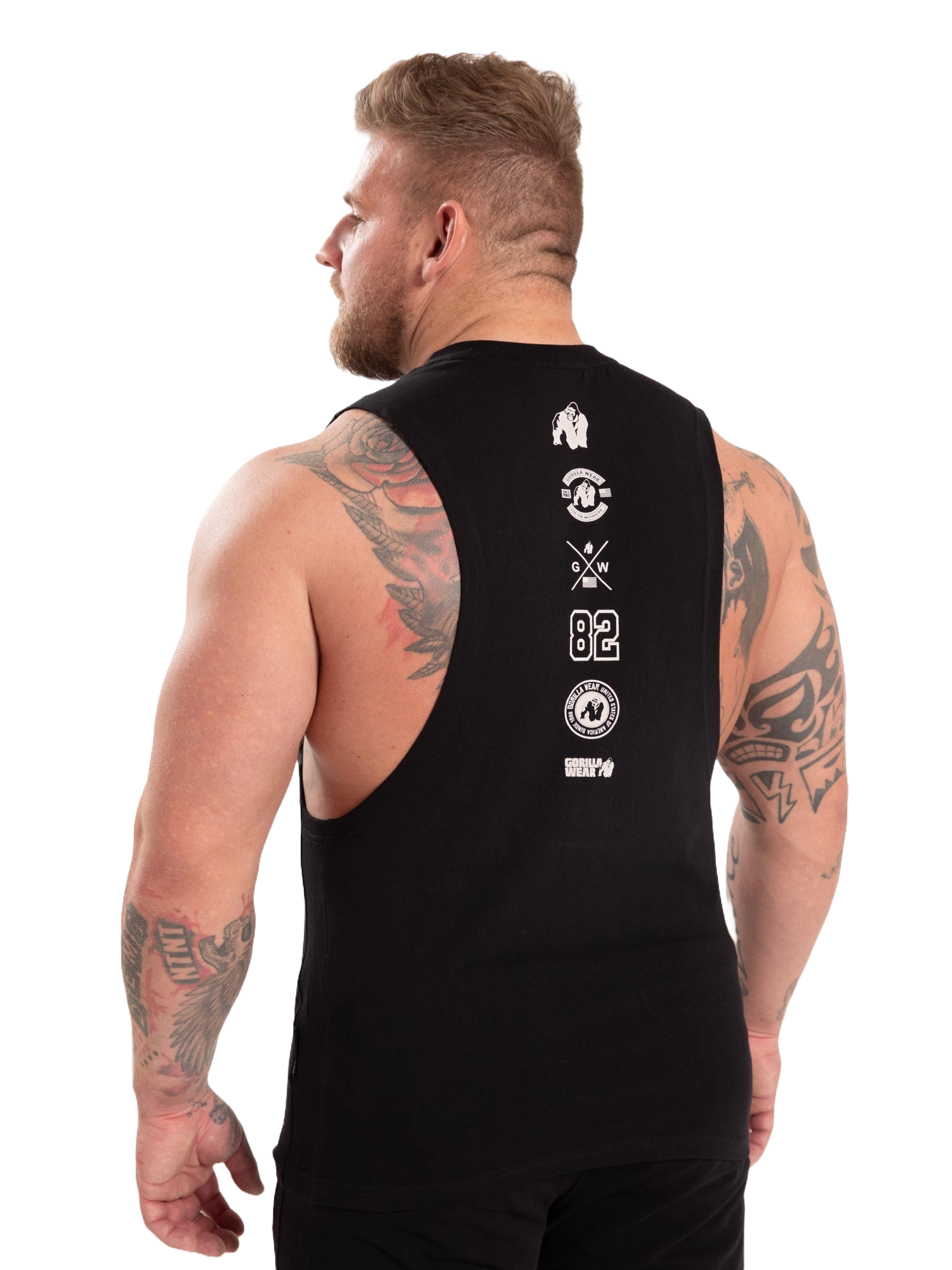 Gorilla Wear Lopez Drop Armhole Tank Top, black Gorilla Wear