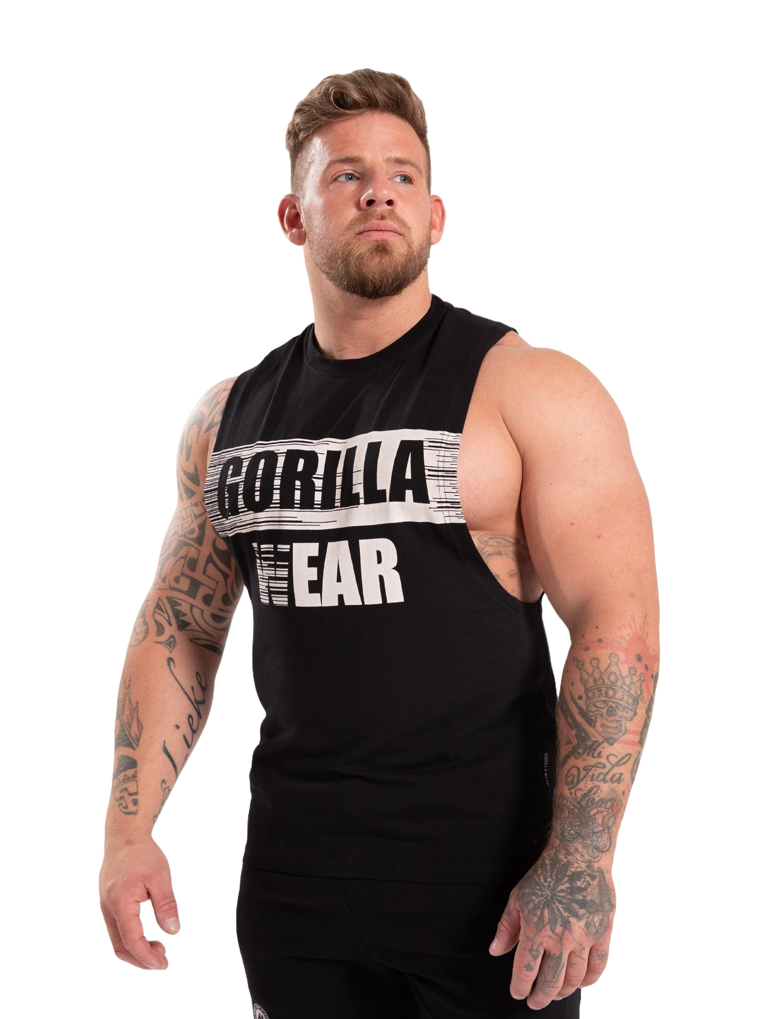 Gorilla Wear Lopez Drop Armhole Tank Top, black Gorilla Wear