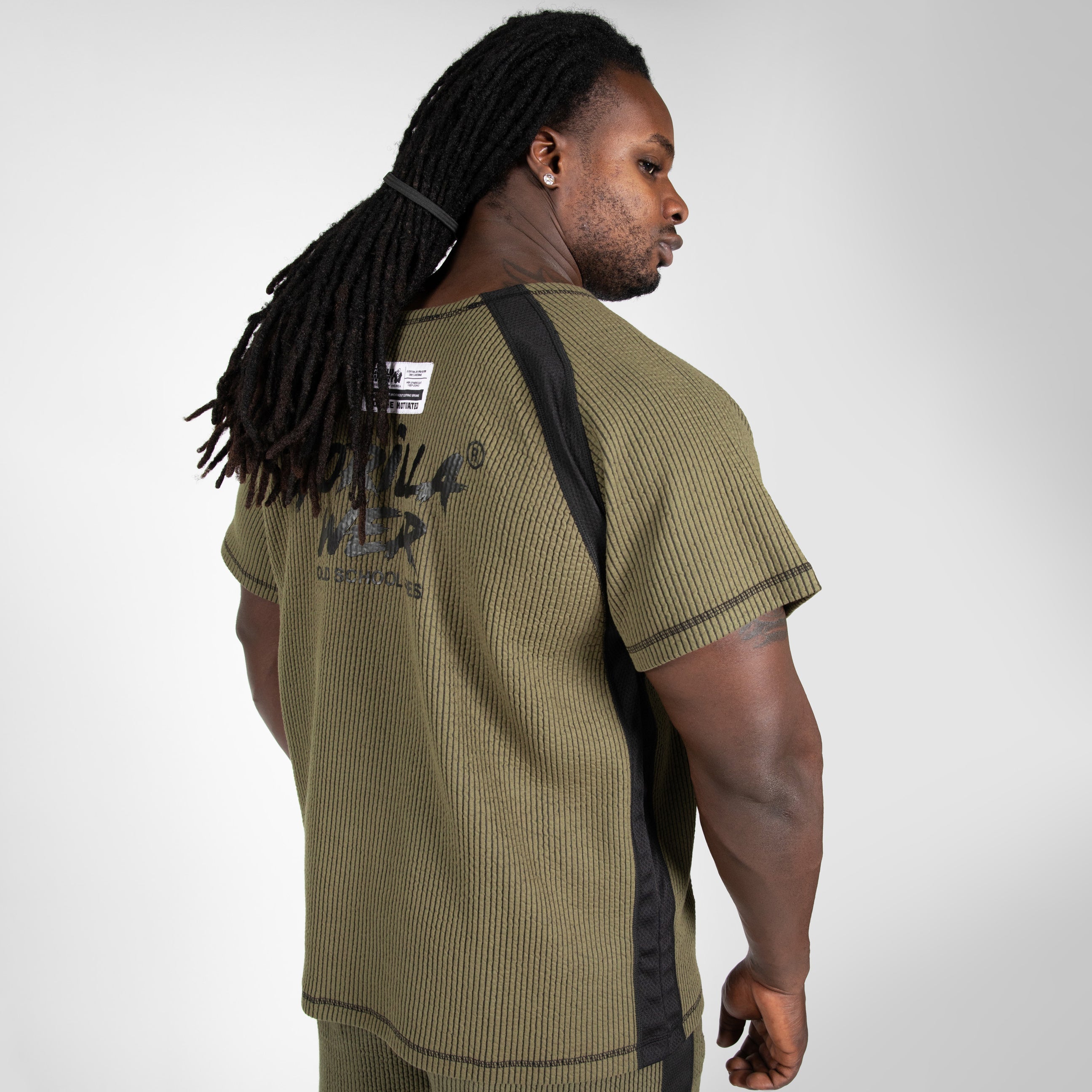 Gorilla Wear Augustine Old School Work Out Top, army green Gorilla Wear