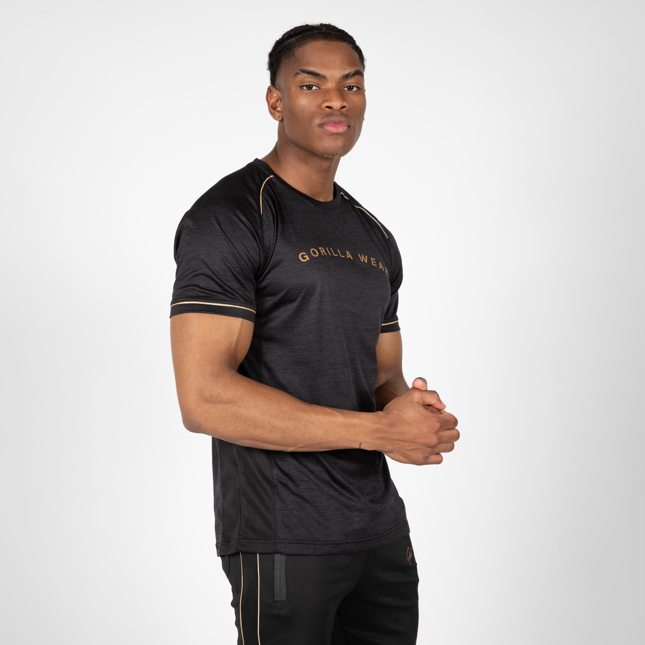 Gorilla Wear Fremont T-Shirt, black/gold Gorilla Wear