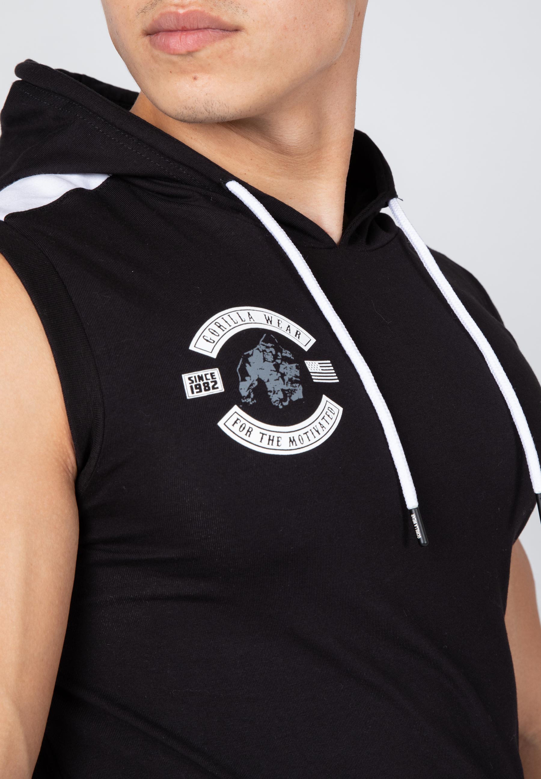Gorilla Wear Oswego S/L Hooded T-Shirt, black