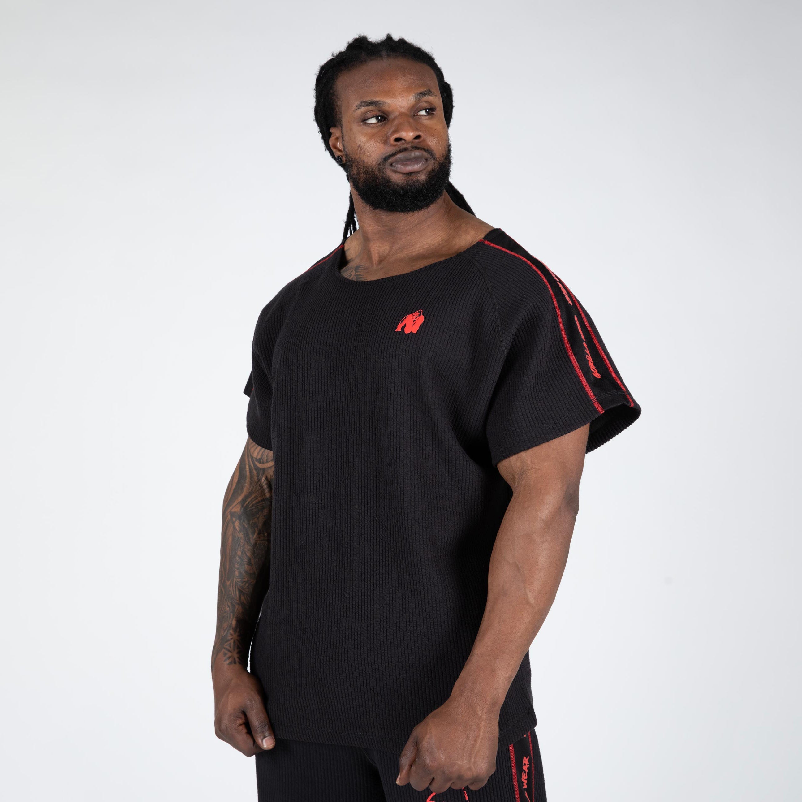 Gorilla Wear Buffalo Old School Workout Top, black/red Gorilla Wear