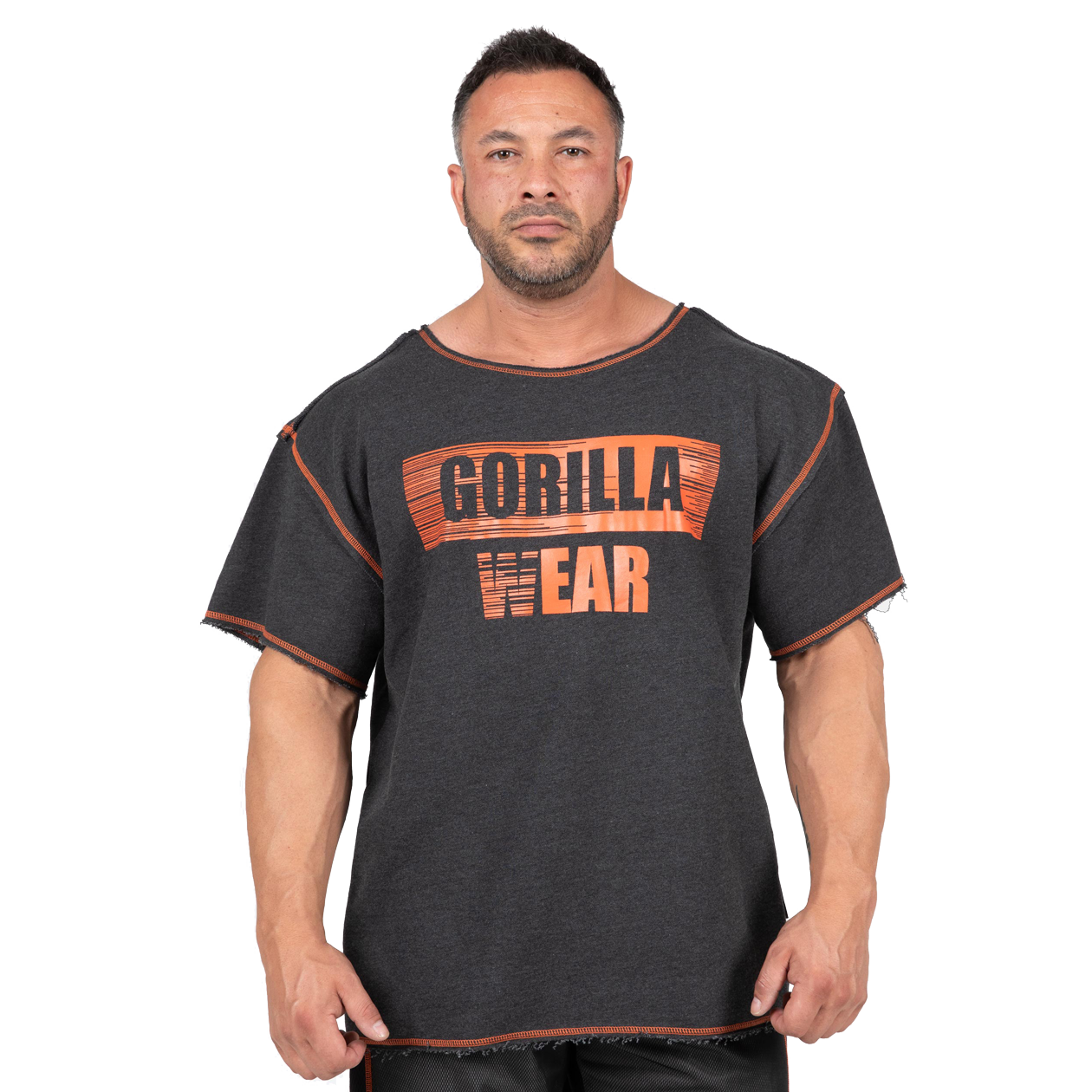 Gorilla Wear Wallace Workout Top, grey/orange Gorilla Wear