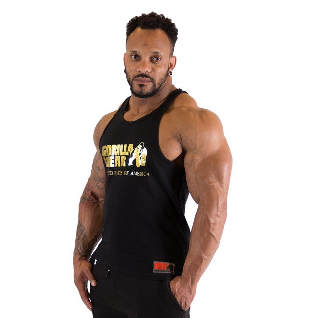 Gorilla Wear Classic Tank Top, black/gold Gorilla Wear
