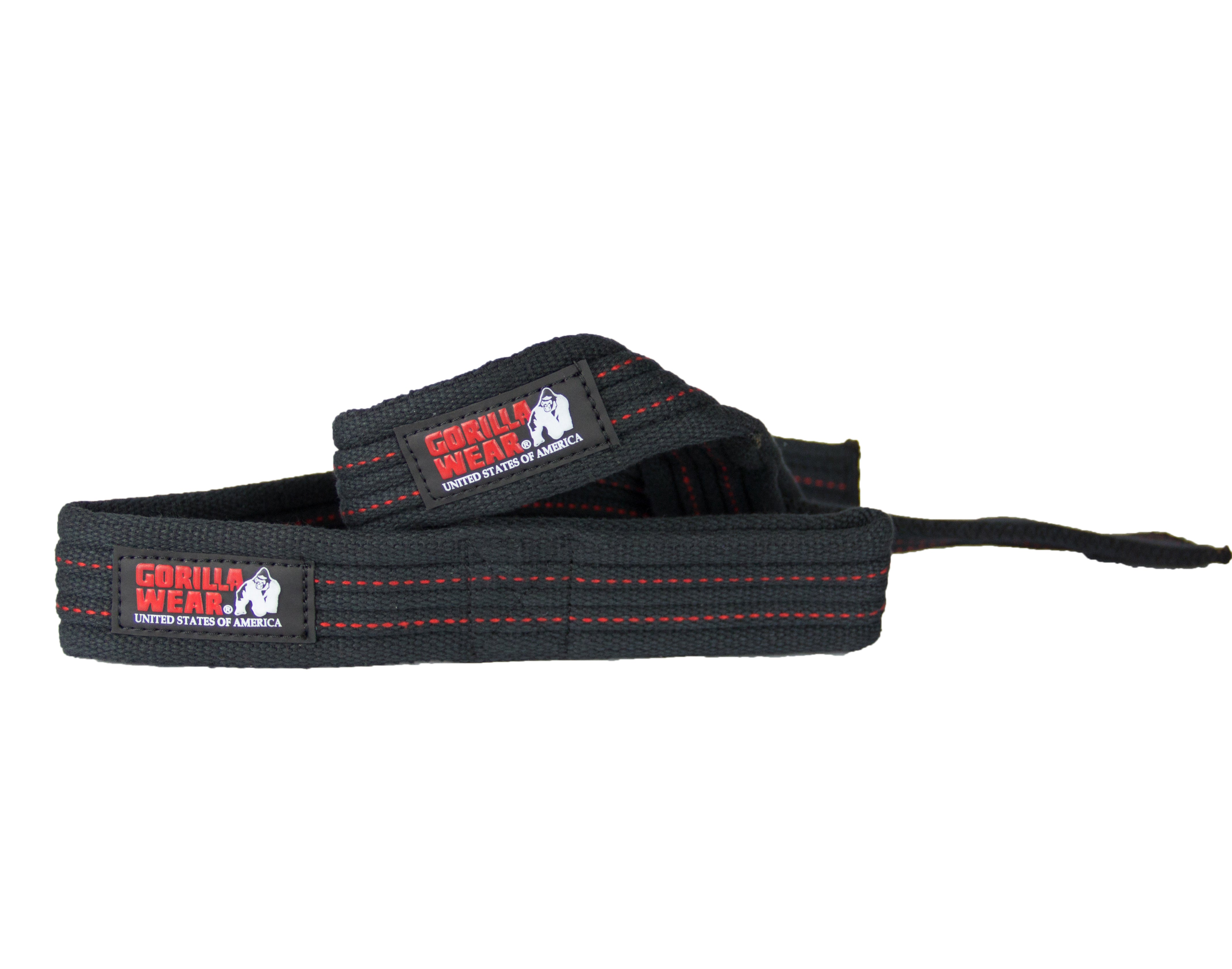 Gorilla Wear Hardcore Lifting Straps, black/red Gorilla Wear