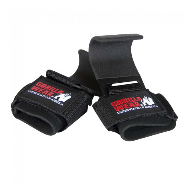 Gorilla Wear Weight Lifting Hooks, black Gorilla Wear