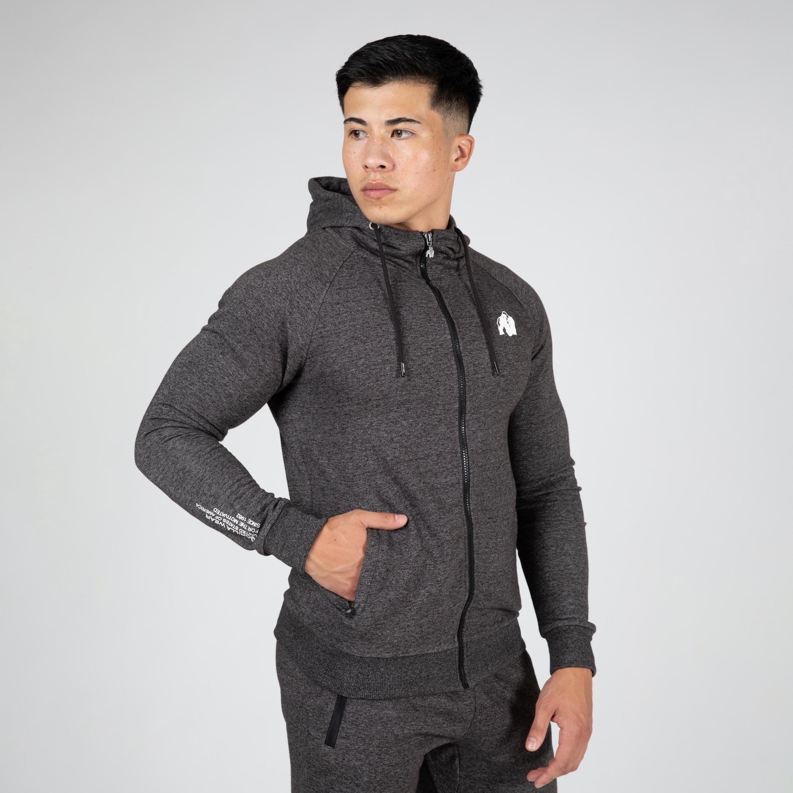 Gorilla Wear Payette Zipped Hoodie, grey