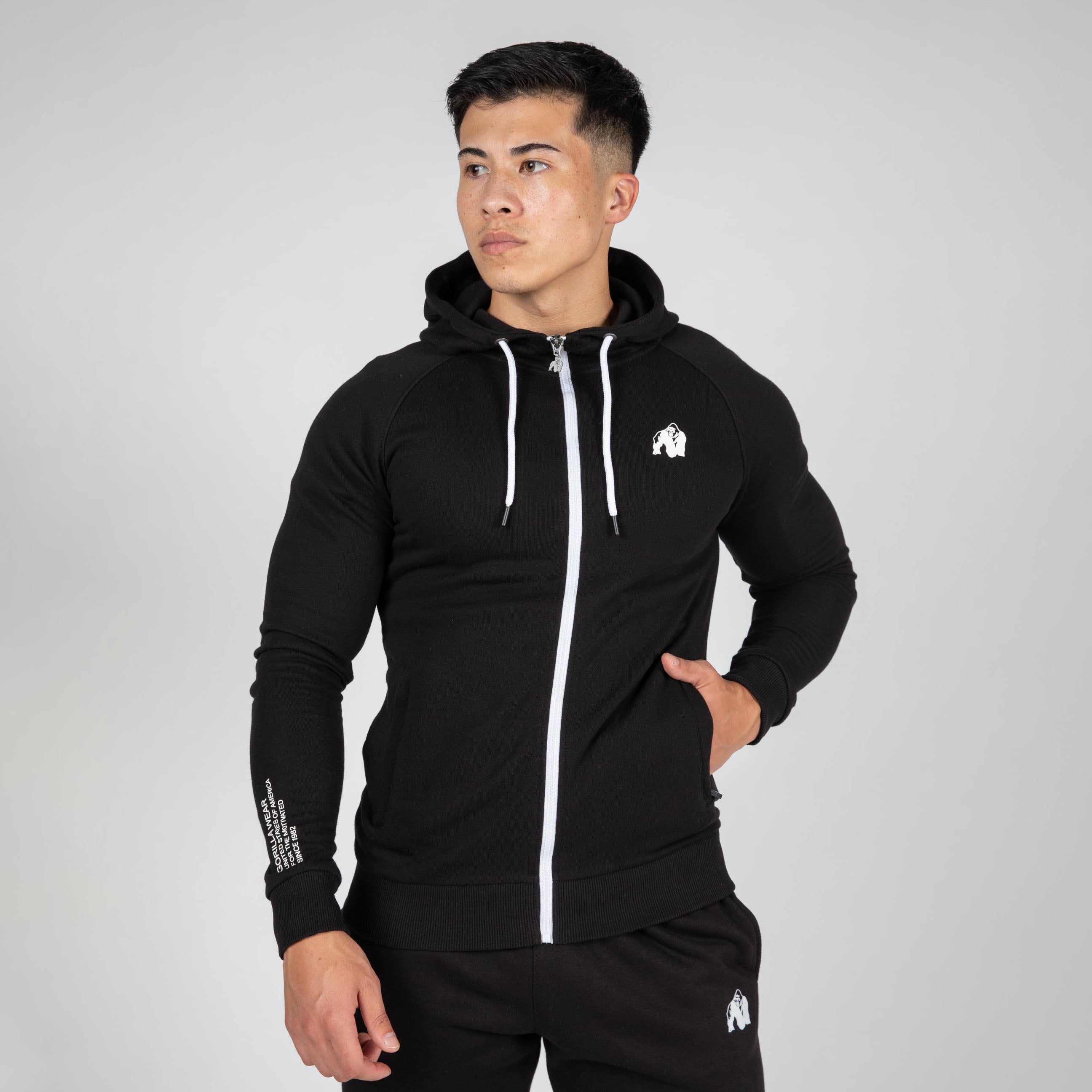Gorilla Wear Payette Zipped Hoodie, black