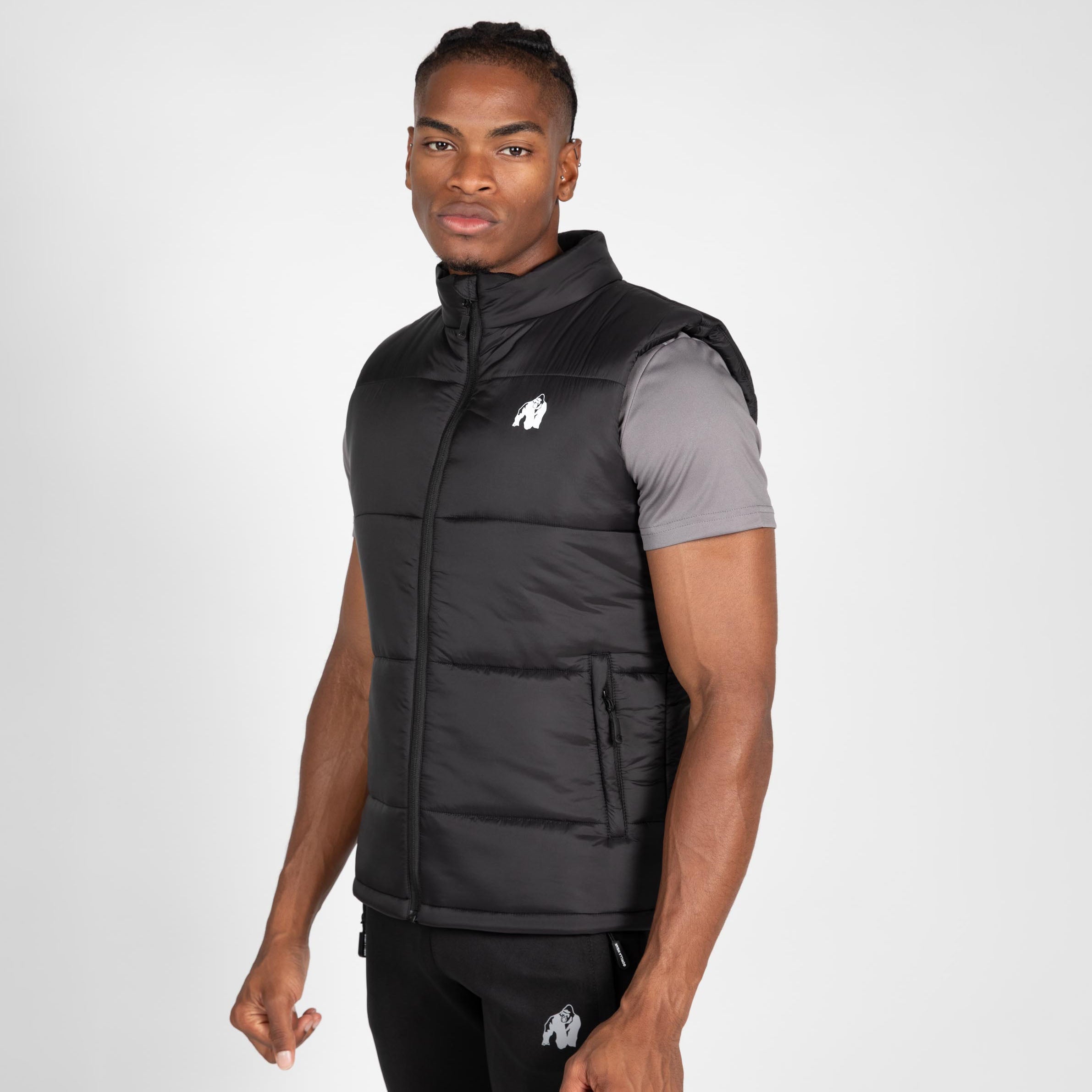 Gorilla Wear Irvine Puffer Vest, black Gorilla Wear