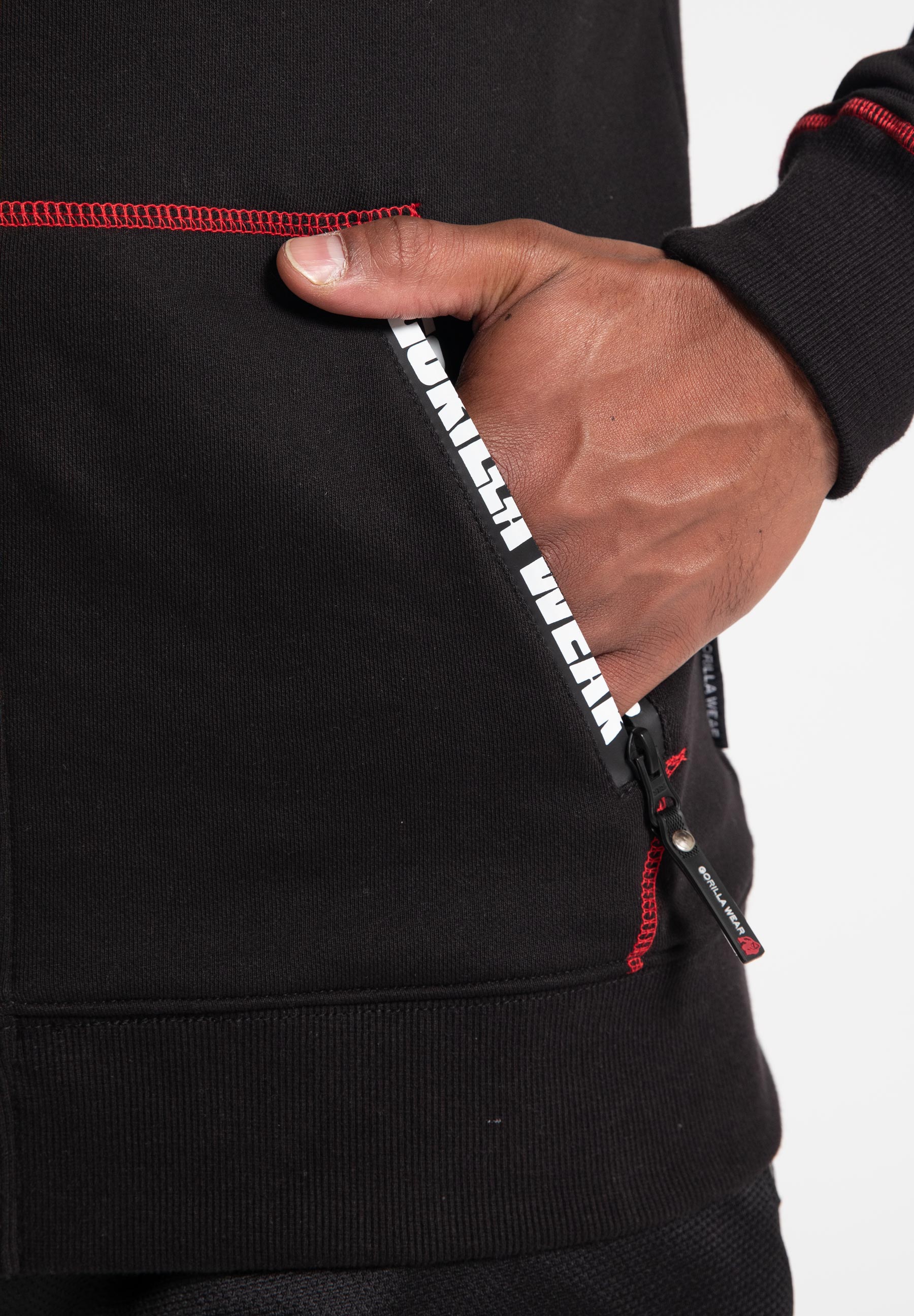Gorilla Wear Georgia Zipped Hoodie, black Gorilla Wear
