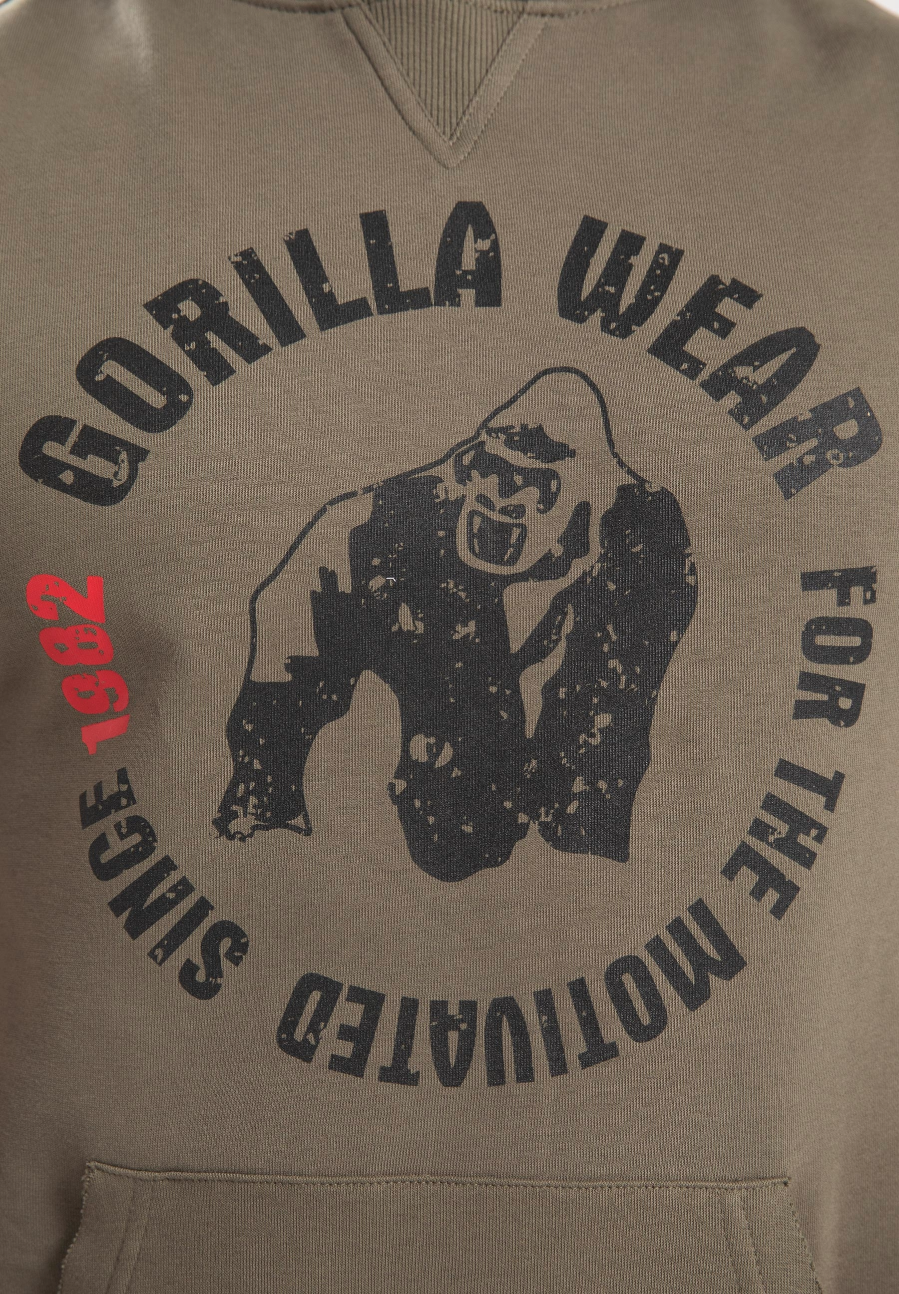 Gorilla Wear Marshall Sleeveless Hoodie, army green Gorilla Wear