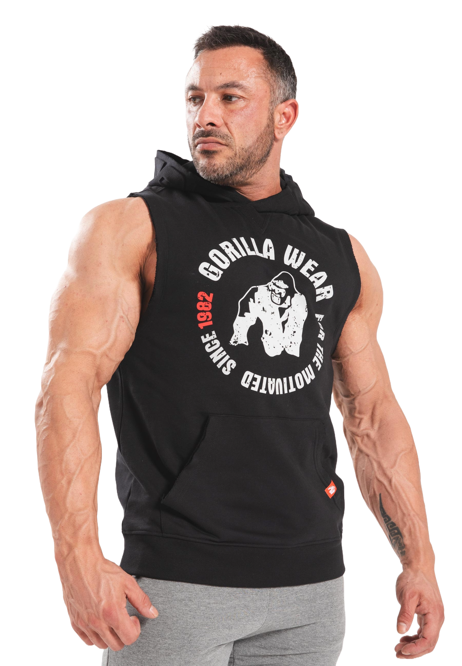Gorilla Wear Marshall Sleeveless Hoodie, black Gorilla Wear