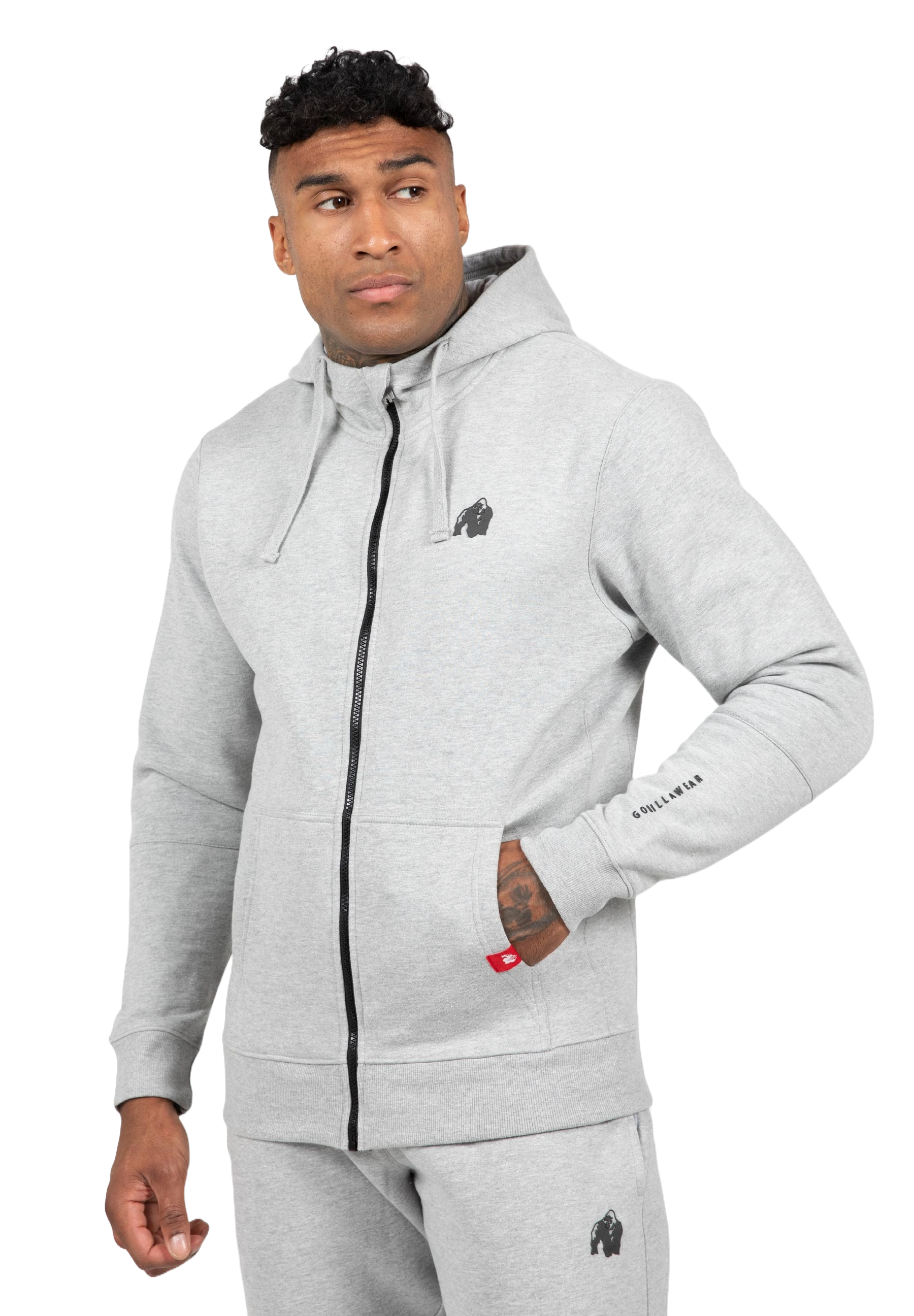 Gorilla Wear Leon Zipped Hoodie, grey Gorilla Wear