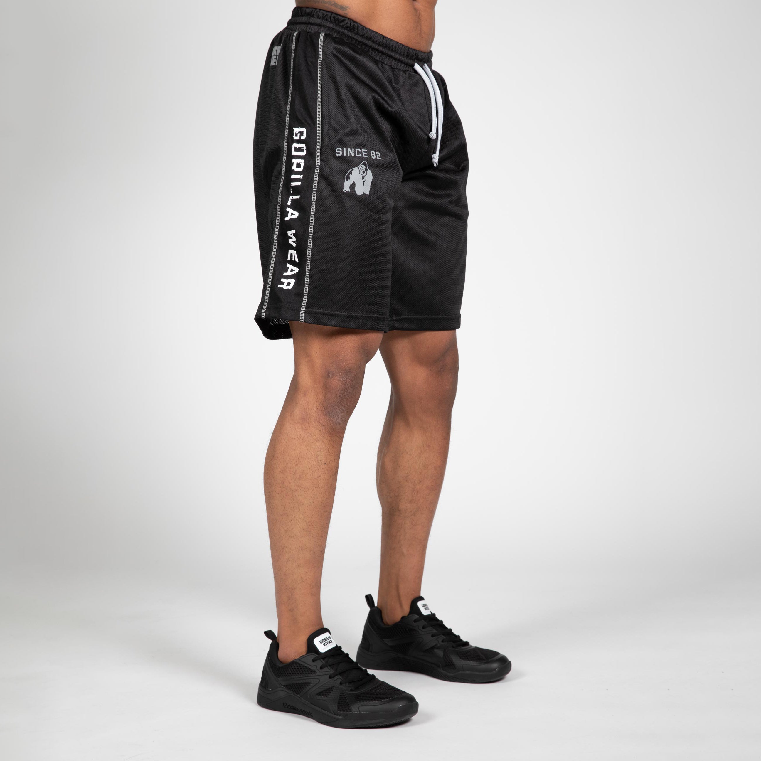 Gorilla Wear Functional Mesh Shorts, black/white Gorilla Wear