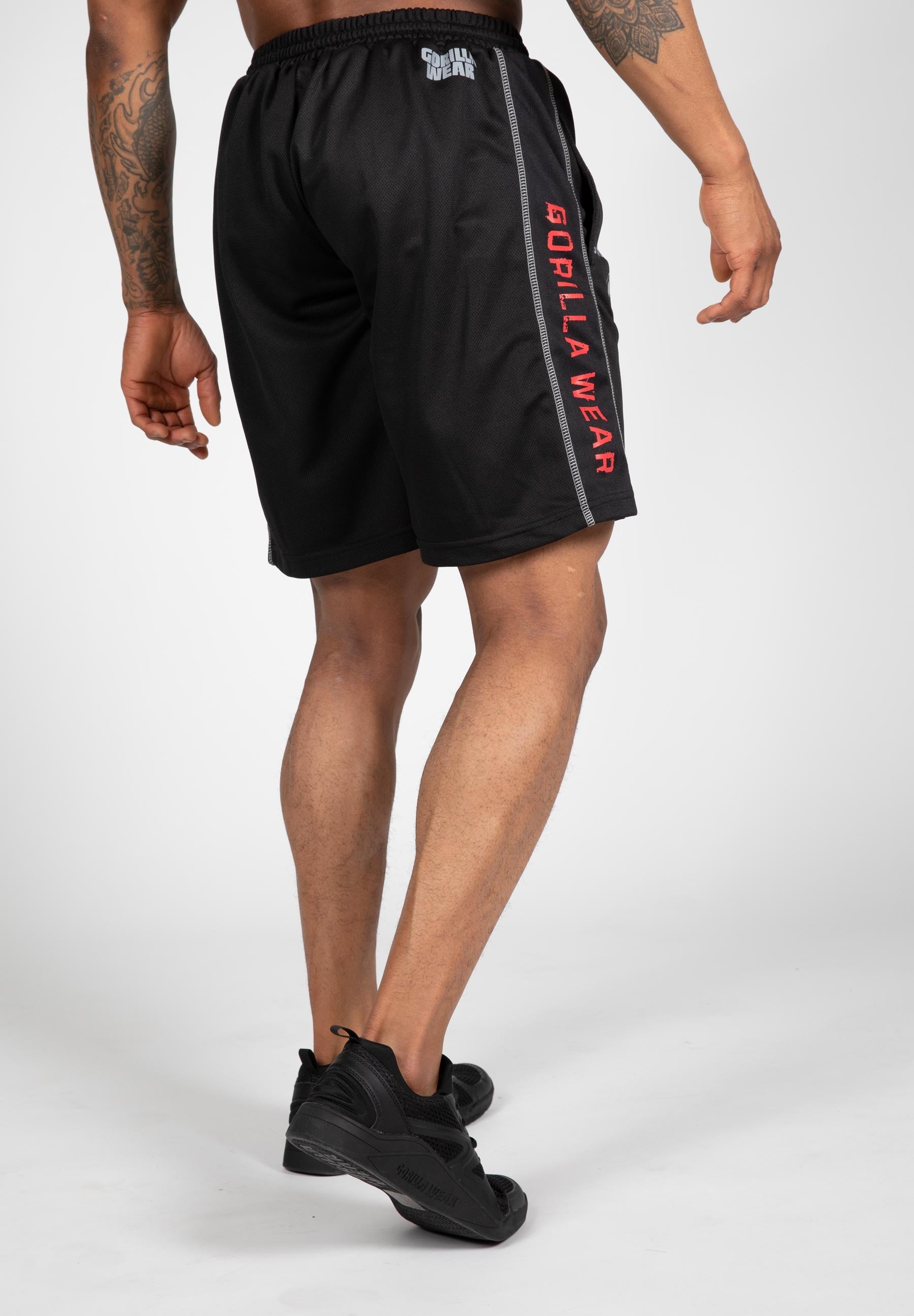 Gorilla Wear Functional Mesh Shorts, black/red Gorilla Wear