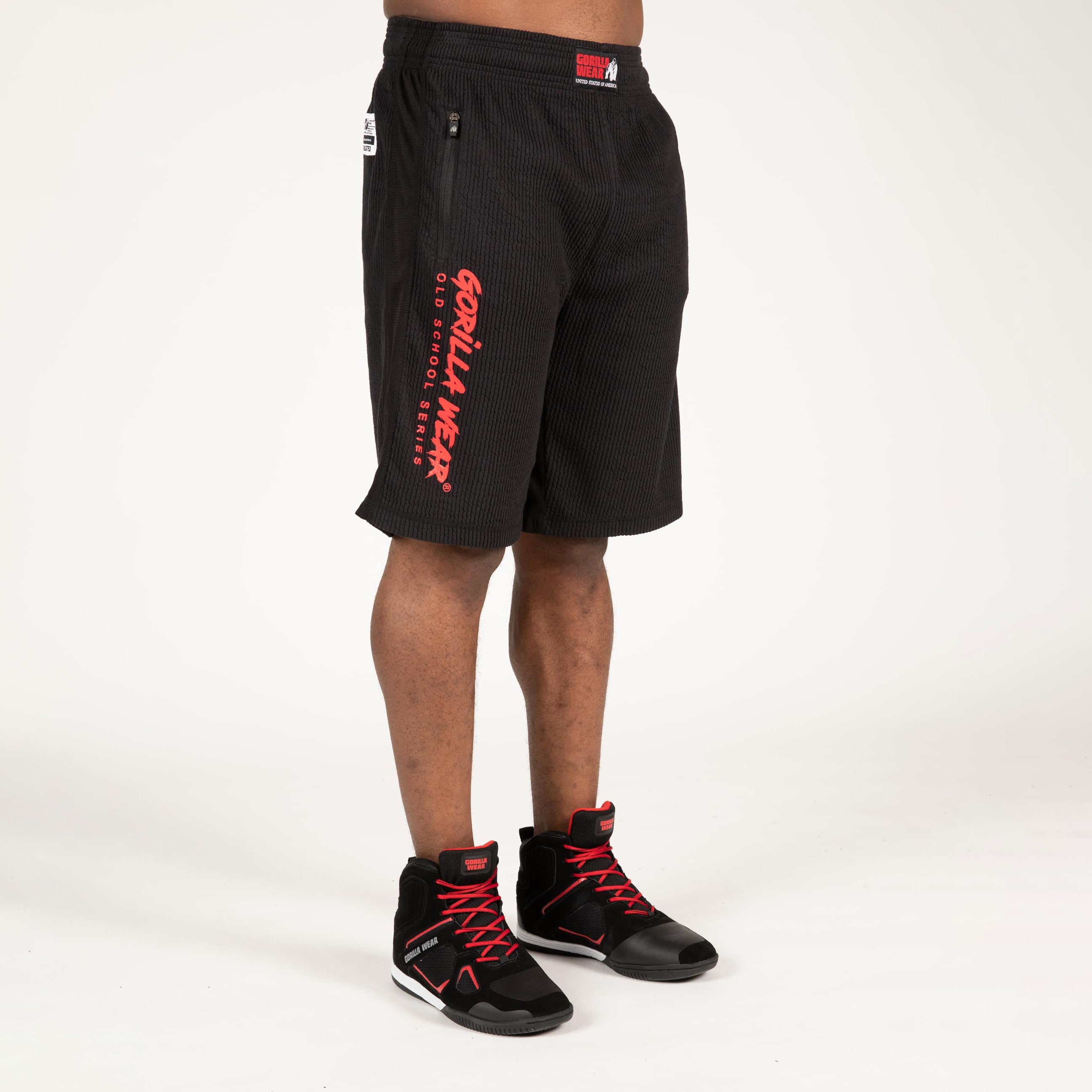 Gorilla Wear Augustine Old School Shorts, black/red Gorilla Wear