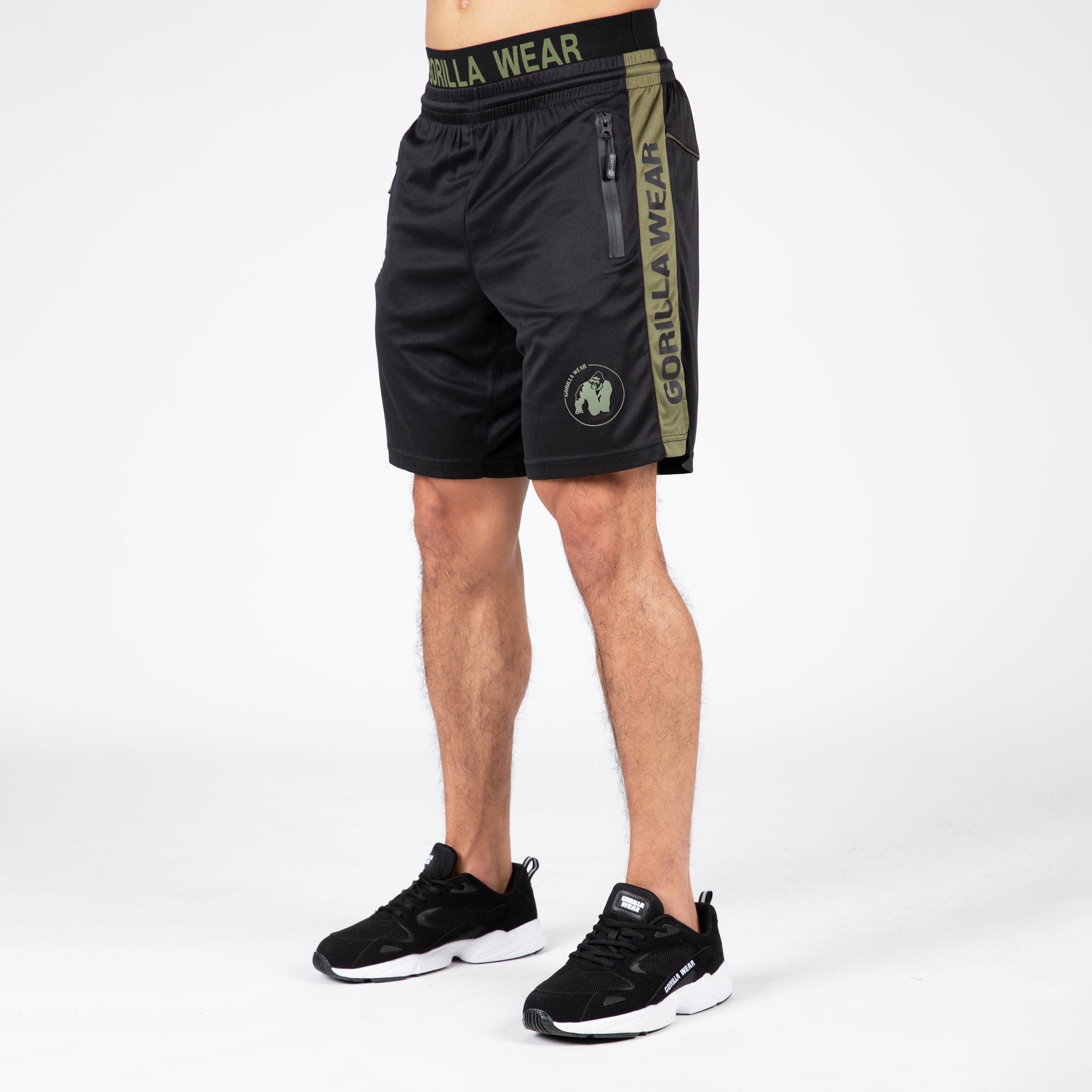 Gorilla Wear Atlanta Shorts, black/green Gorilla Wear