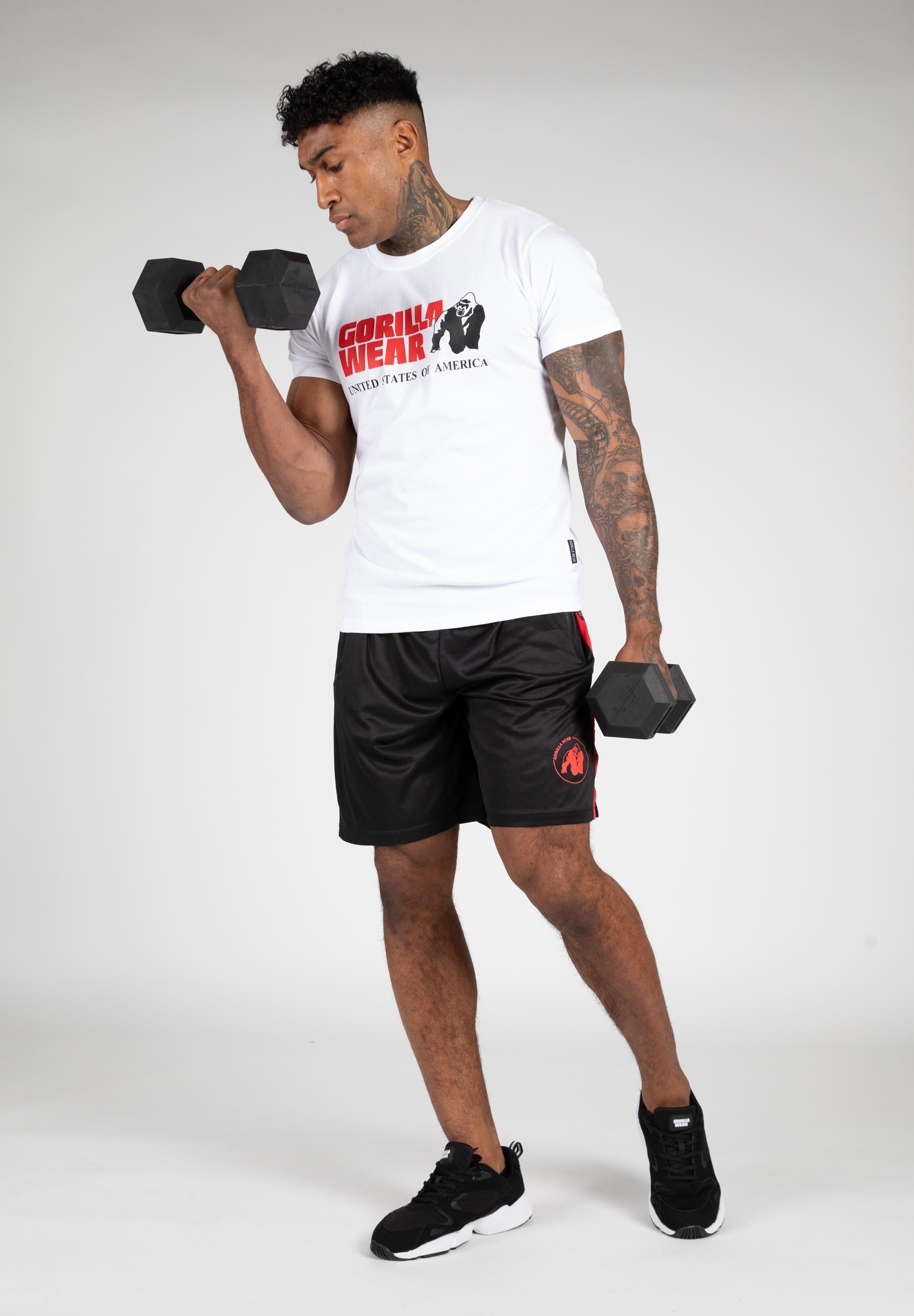 Gorilla Wear Atlanta Shorts, black/red Gorilla Wear