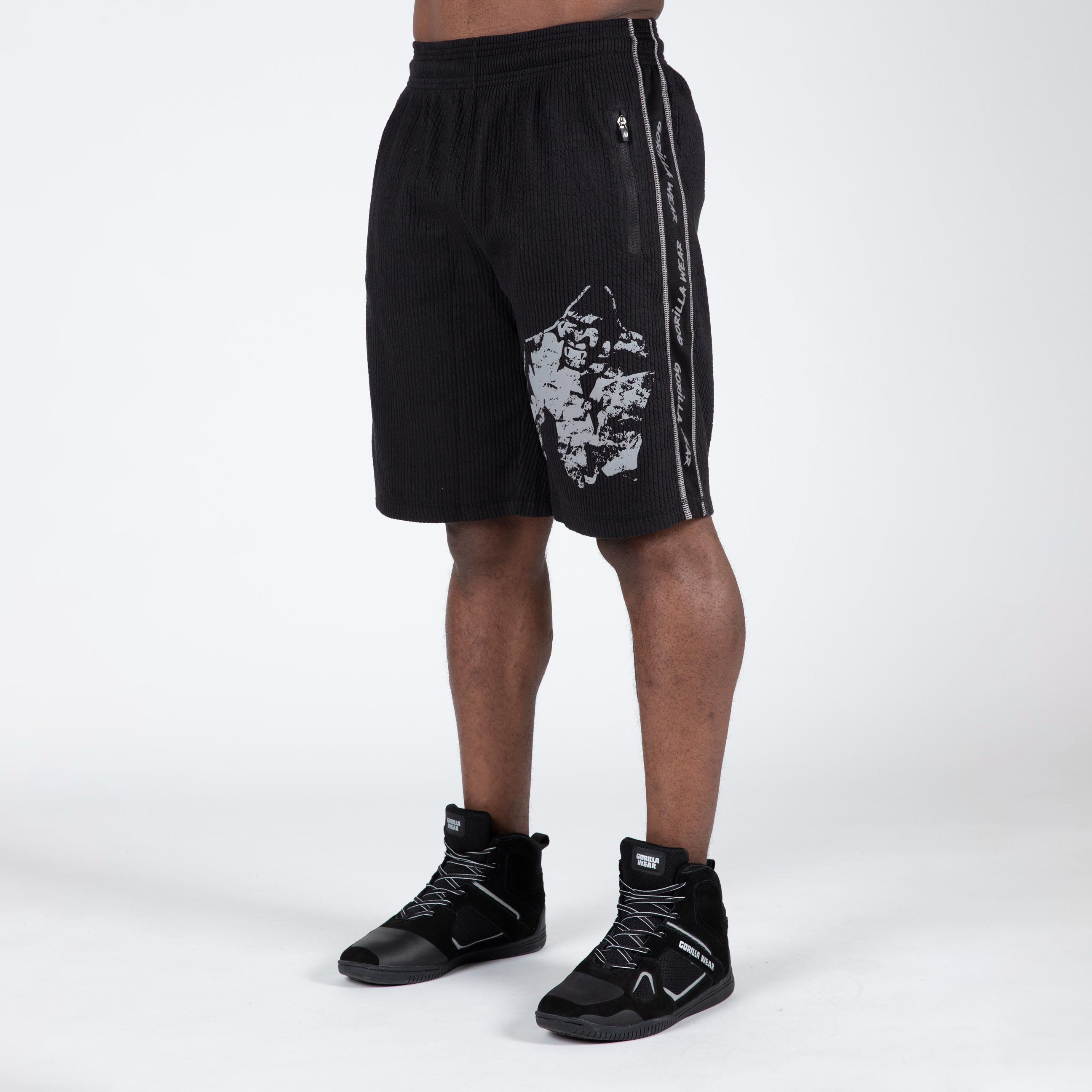 Gorilla Wear Buffalo Old School Workout Shorts, black/grey Gorilla Wear