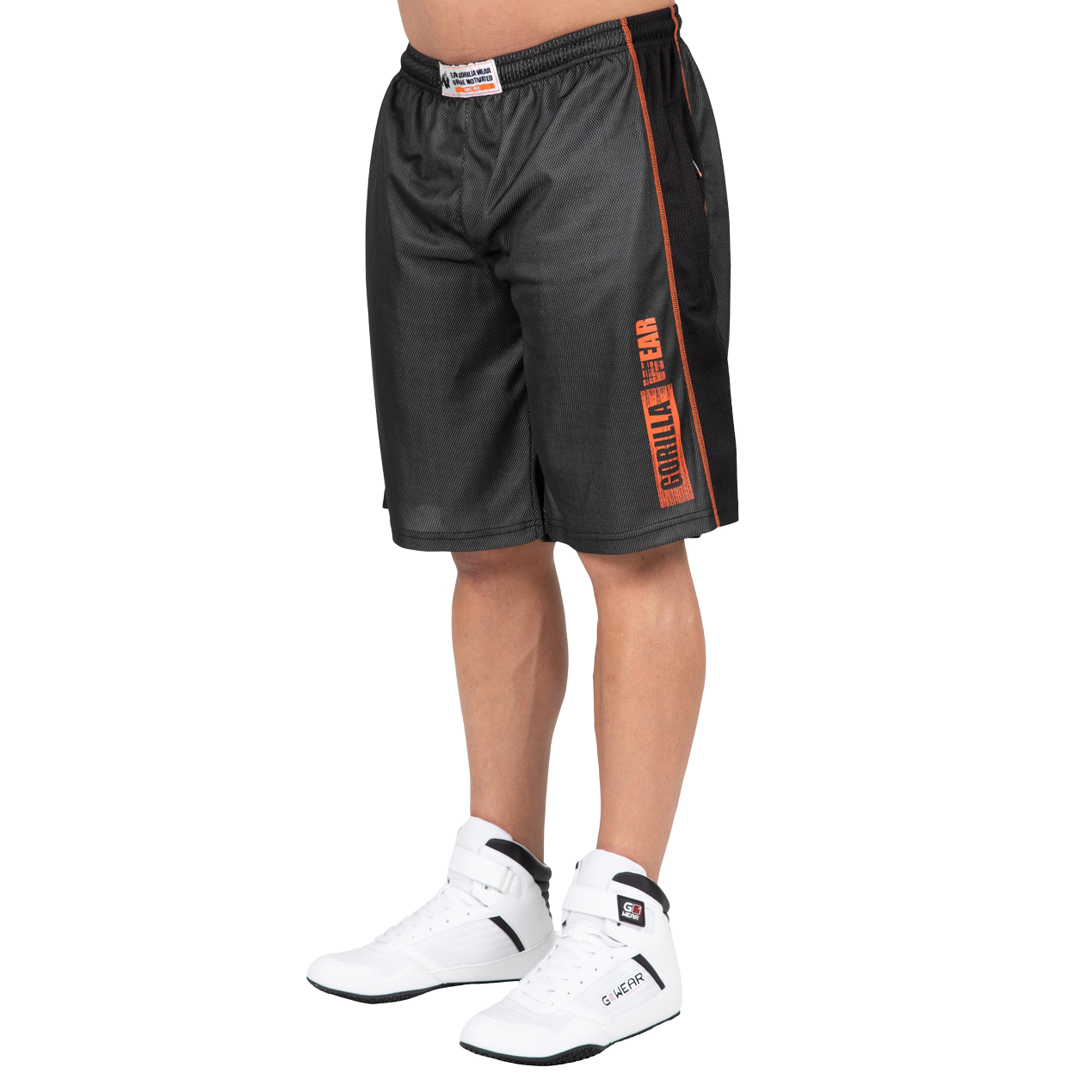 Gorilla Wear Wallace Mesh Shorts, grey/orange Gorilla Wear