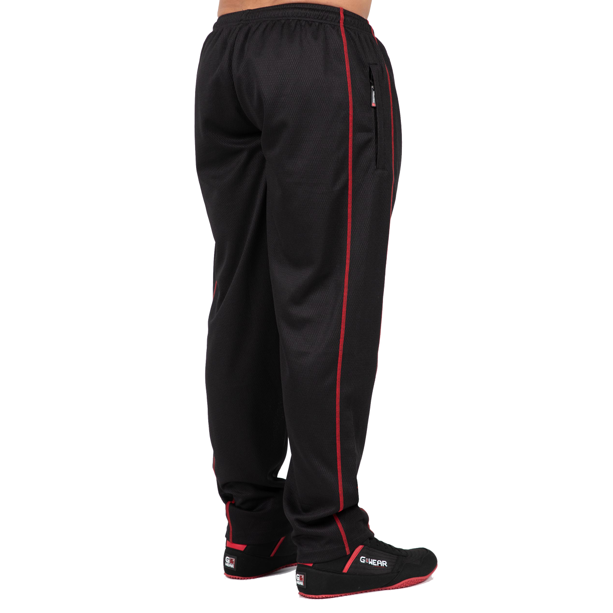 Gorilla Wear Wallace Mesh Pants, black/red Gorilla Wear