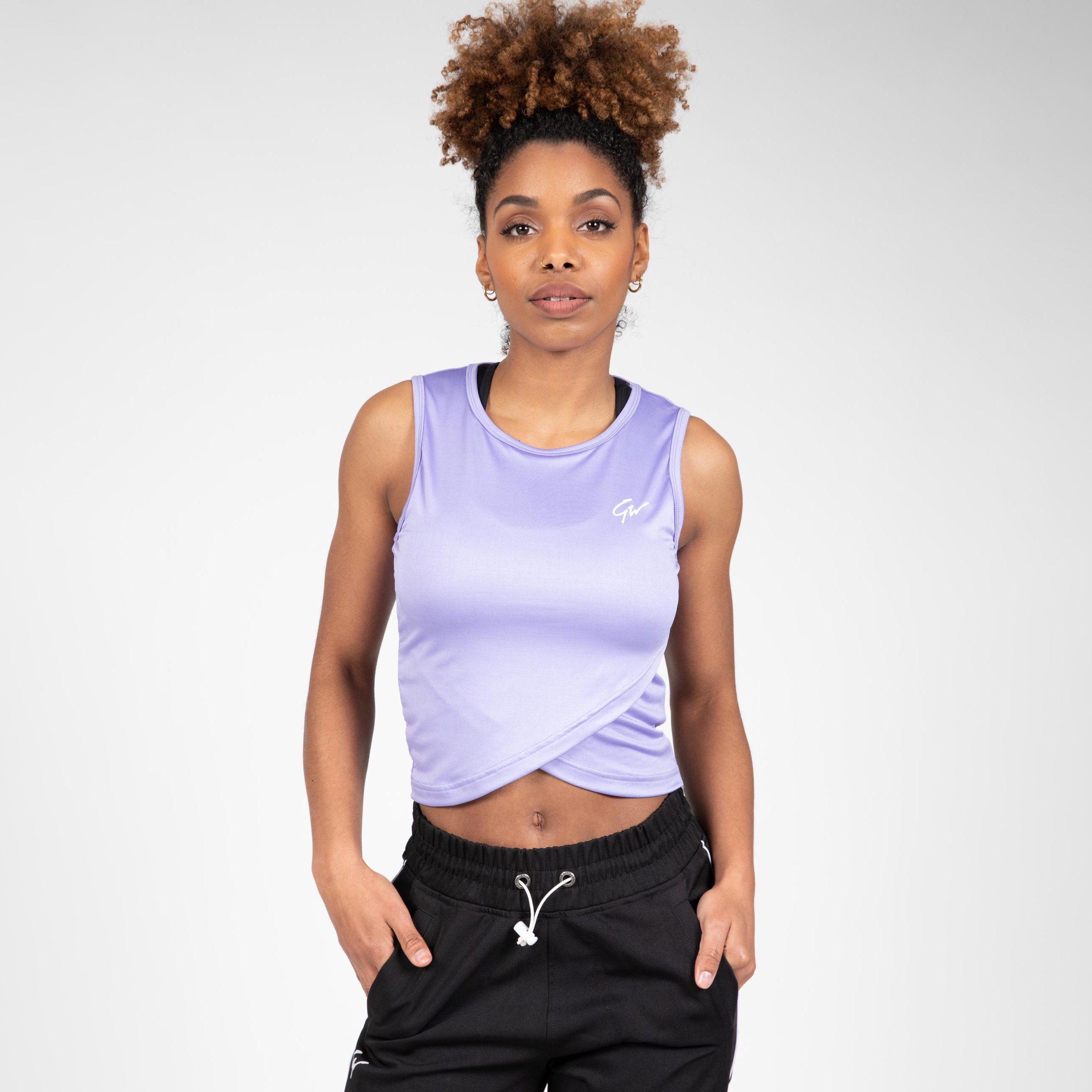 Gorilla Wear Estelle Twisted Crop Top, lilac Gorilla Wear