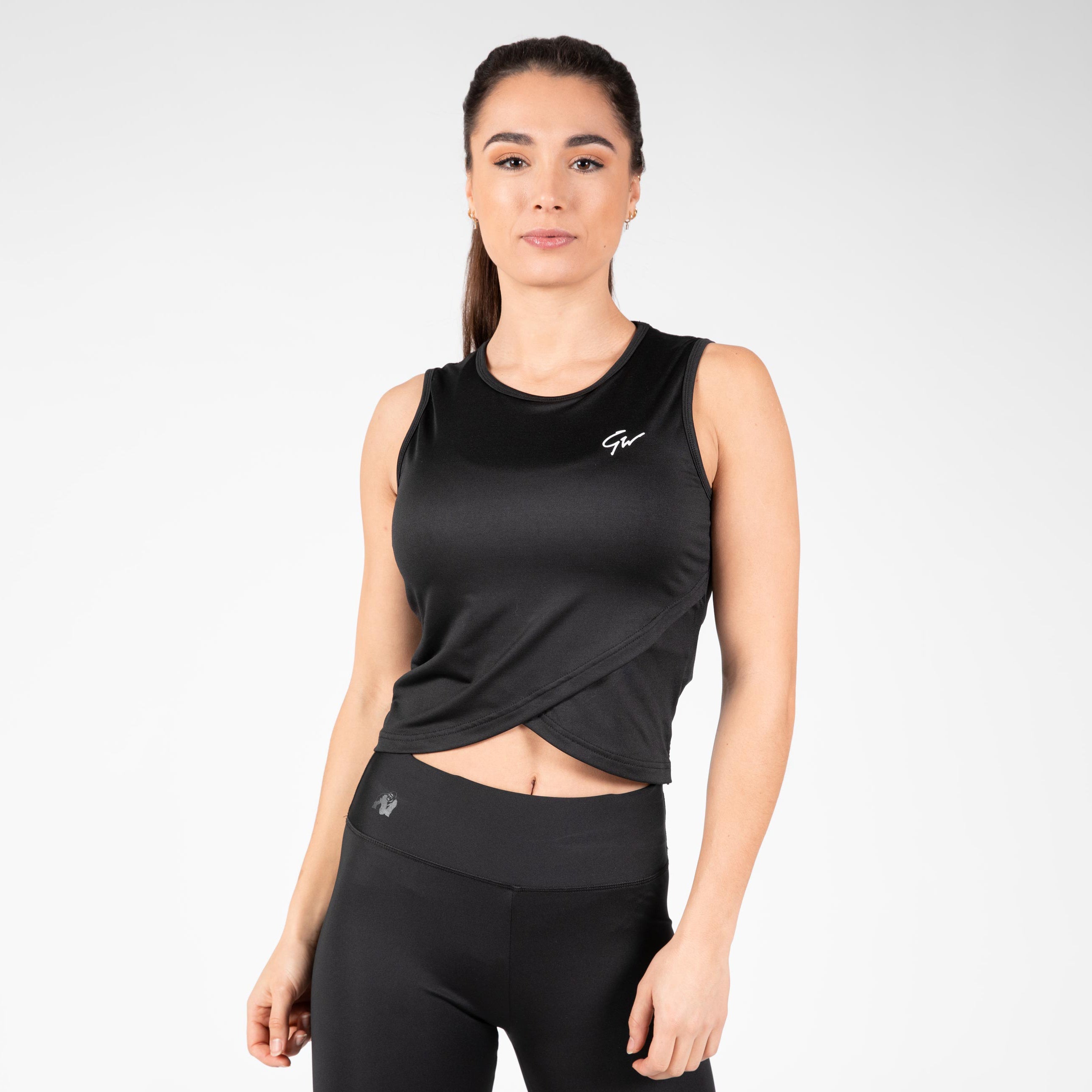 Gorilla Wear Estelle Twisted Crop Top, black Gorilla Wear