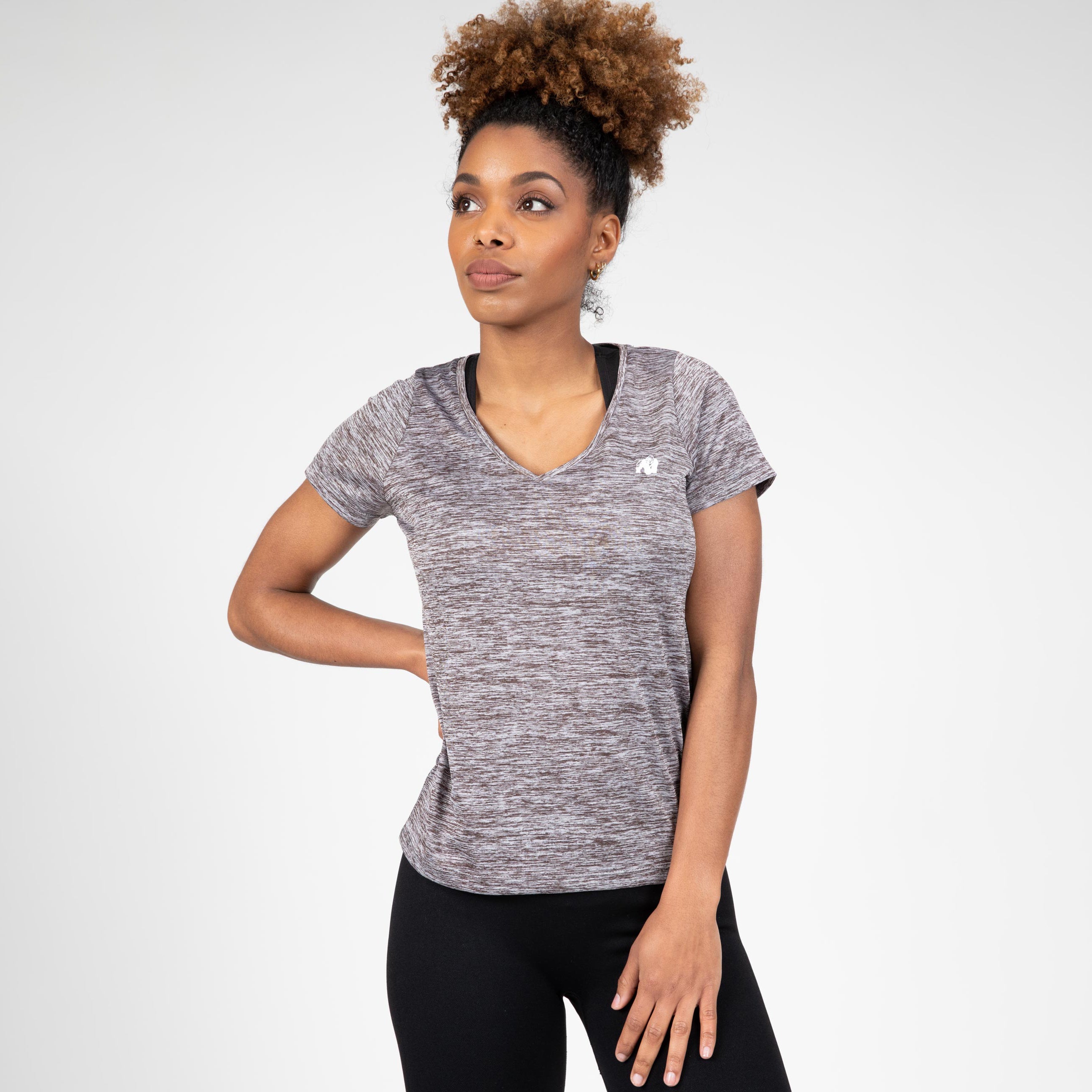 Gorilla Wear Elmira V-Neck T-Shirt, grey melange Gorilla Wear