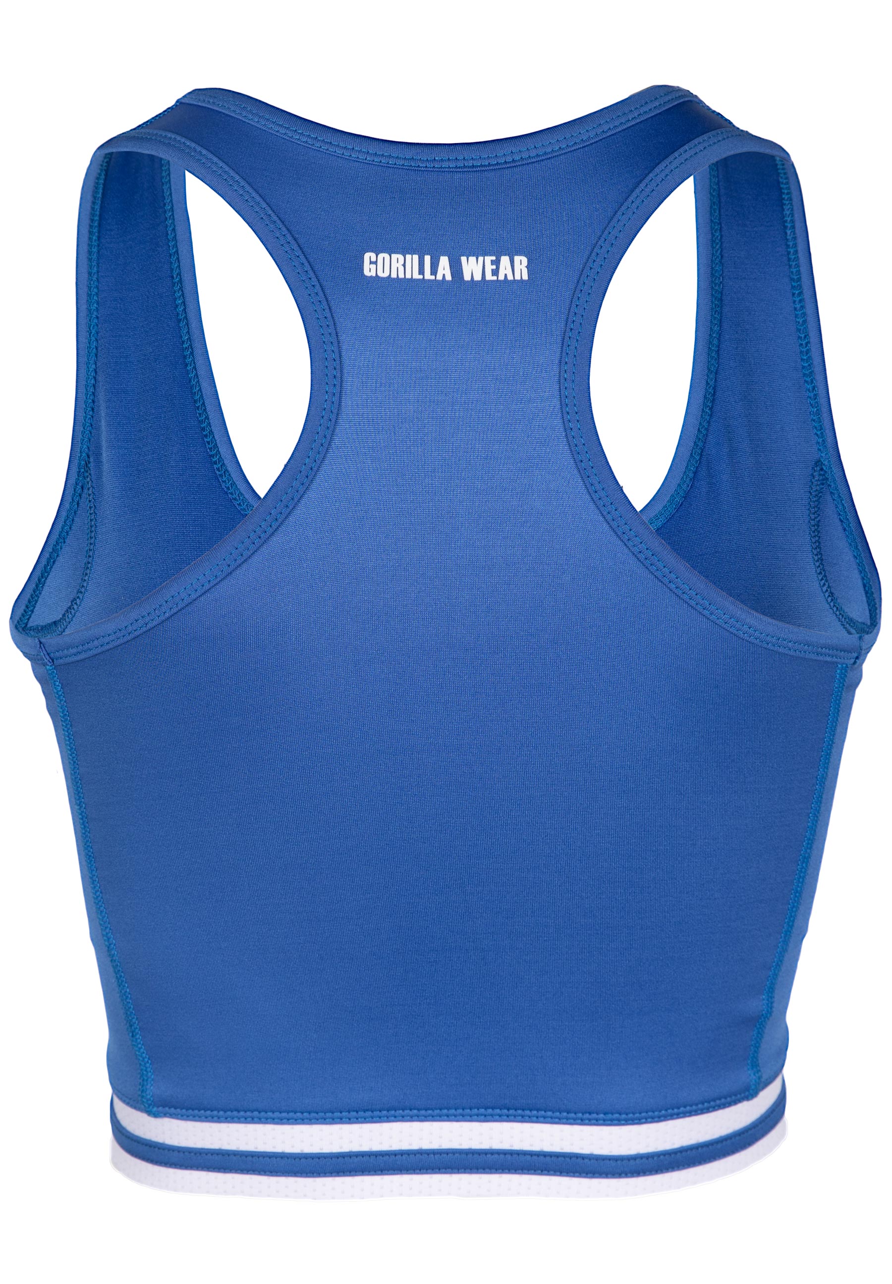 Gorilla Wear Mesa Zip Front Crop Top, blue Gorilla Wear